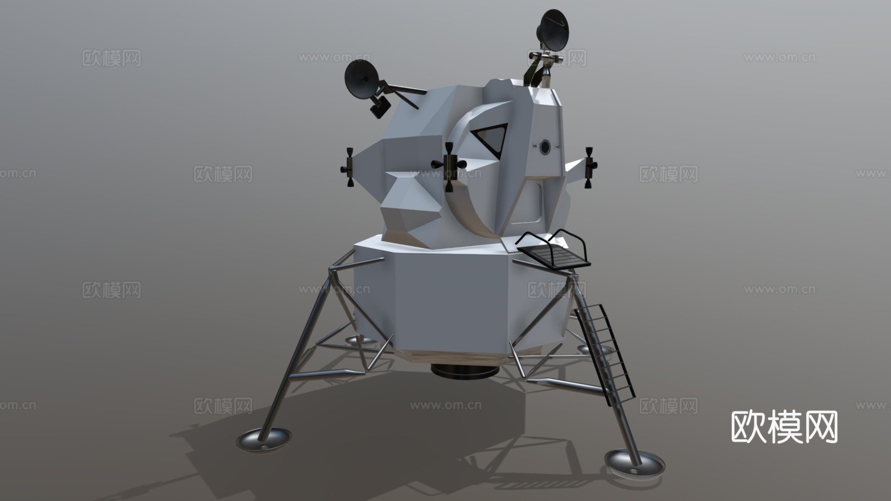 阿波罗登月舱3d模型下载（渲染图1）
