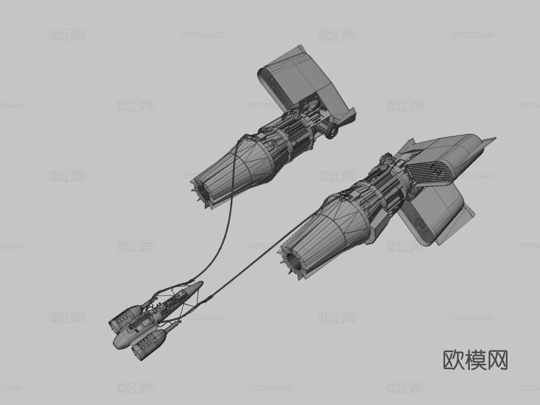 塞布巴飞梭赛车星球大战3d模型下载（渲染图3）