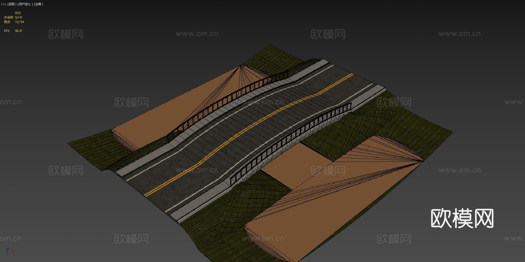 美国公路桥3d模型下载（渲染图4）