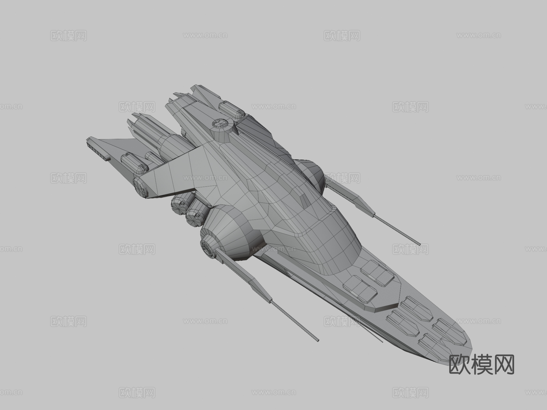 阿尔格尼布巡洋舰3d模型下载（渲染图3）