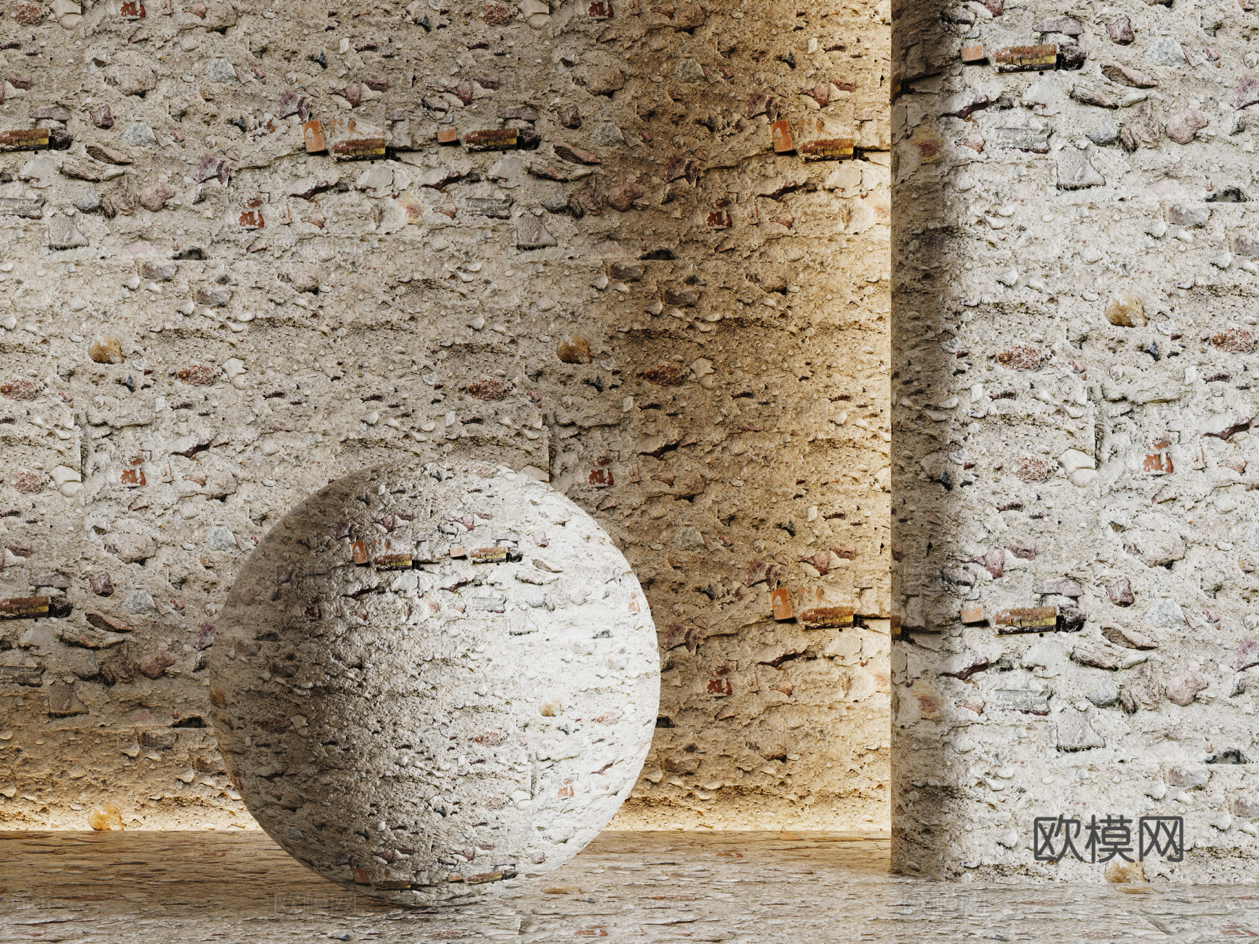 现代砖墙 青石砖墙 脏旧砖墙 仿古砖墙 工业砖墙su模型