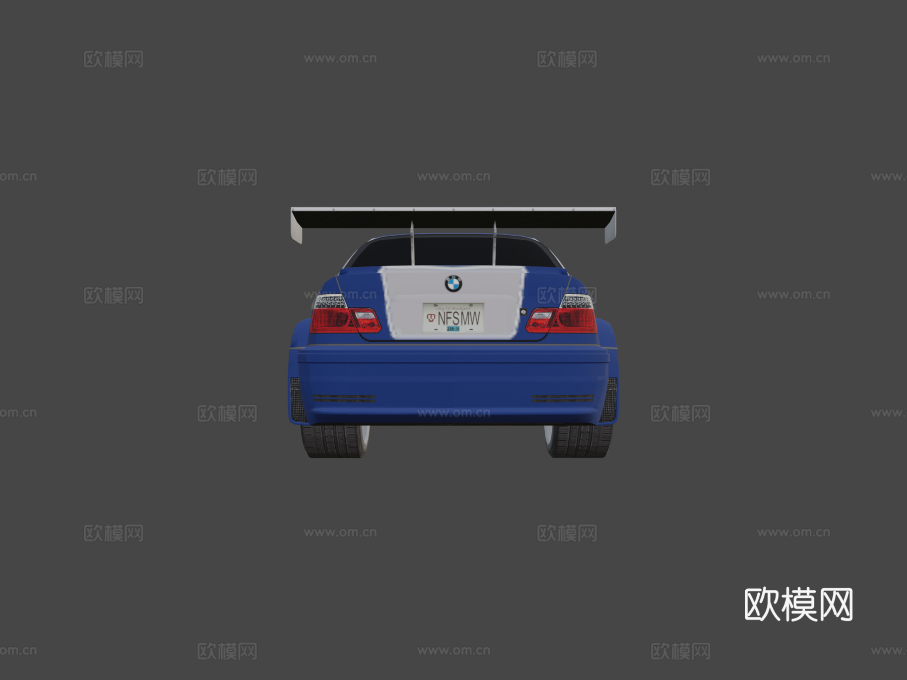 宝马M3 GTR-极品飞车最高通缉3d模型下载（渲染图5）