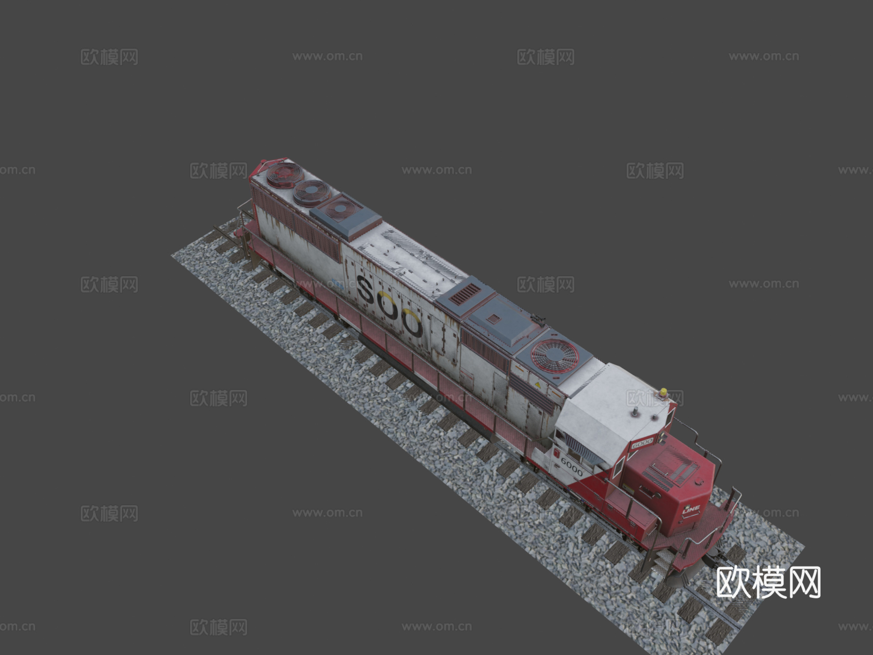 火车_引擎3d模型下载（渲染图8）