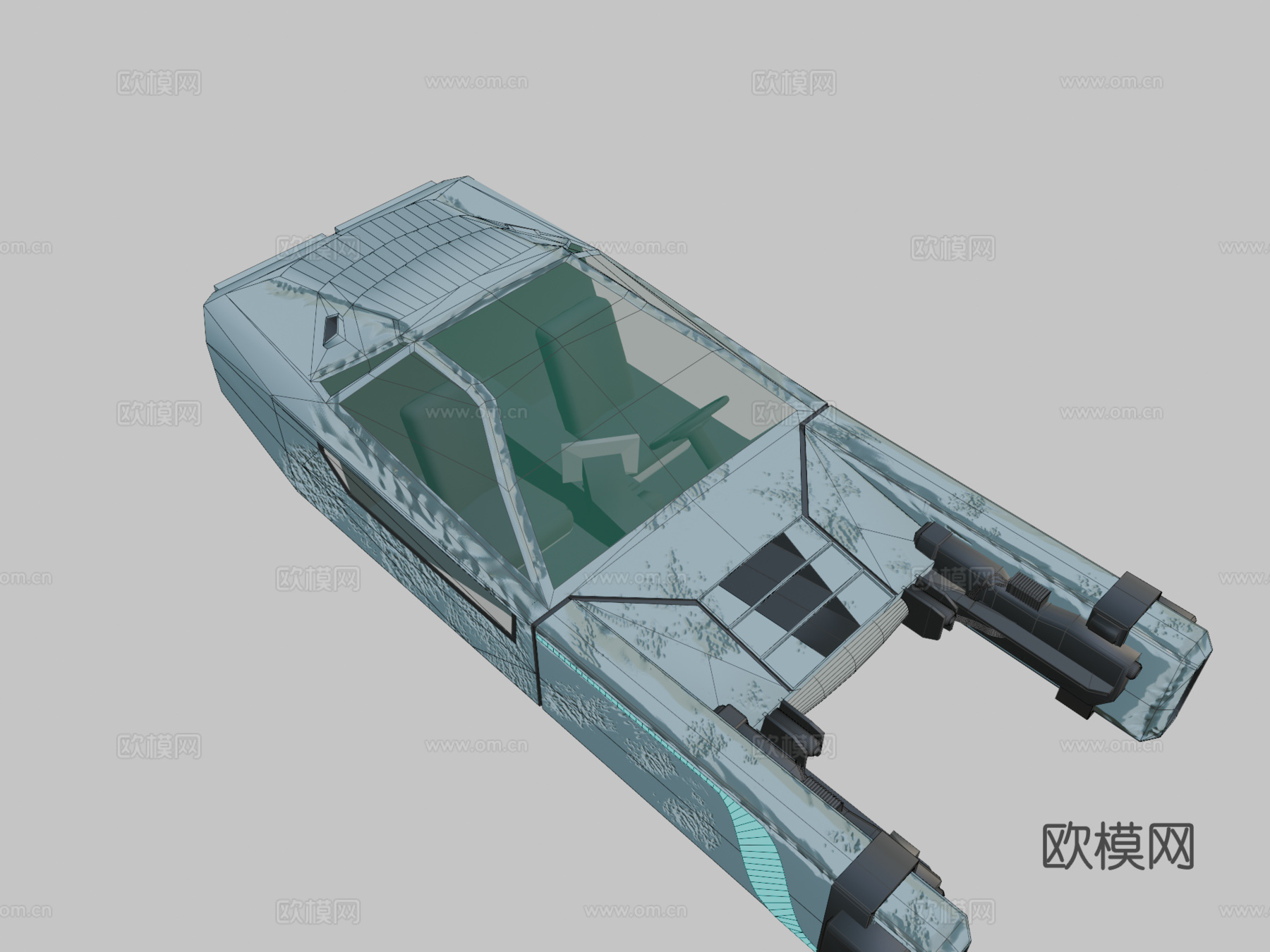 银翼杀手汽车3d模型下载（渲染图2）