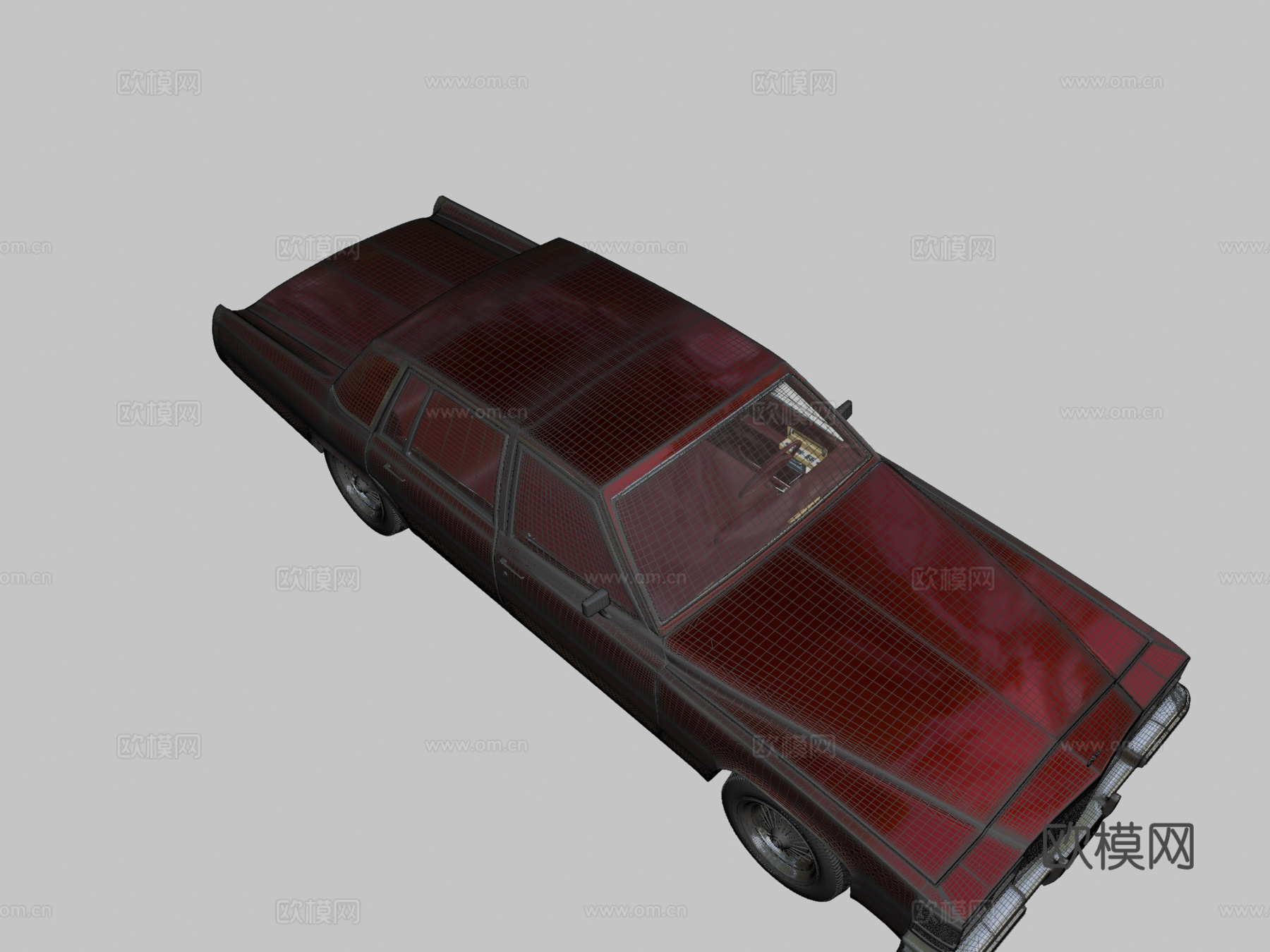 年代凯迪拉克3d模型下载（渲染图2）