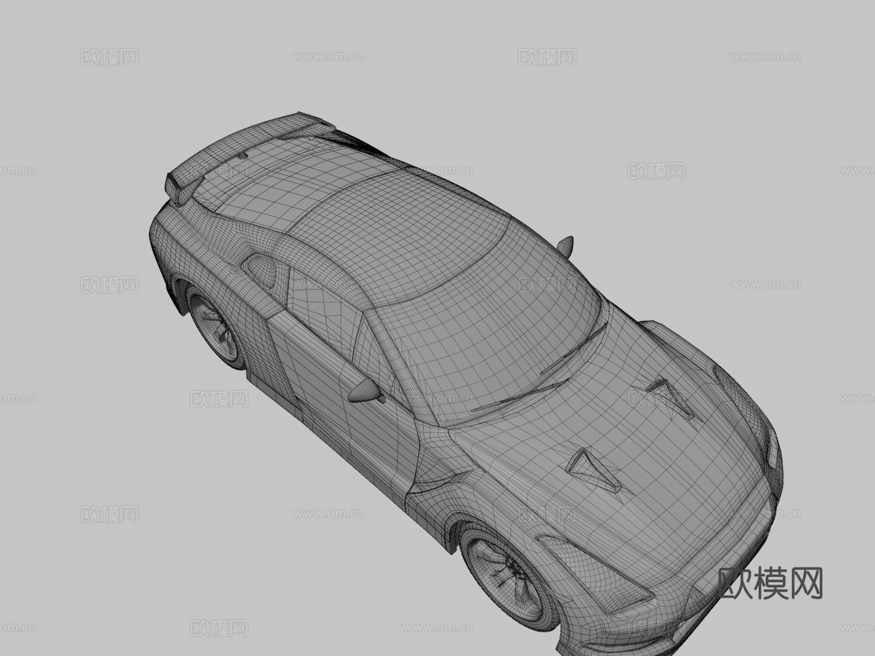 日产GT-R 2008款红色版3d模型下载（渲染图3）