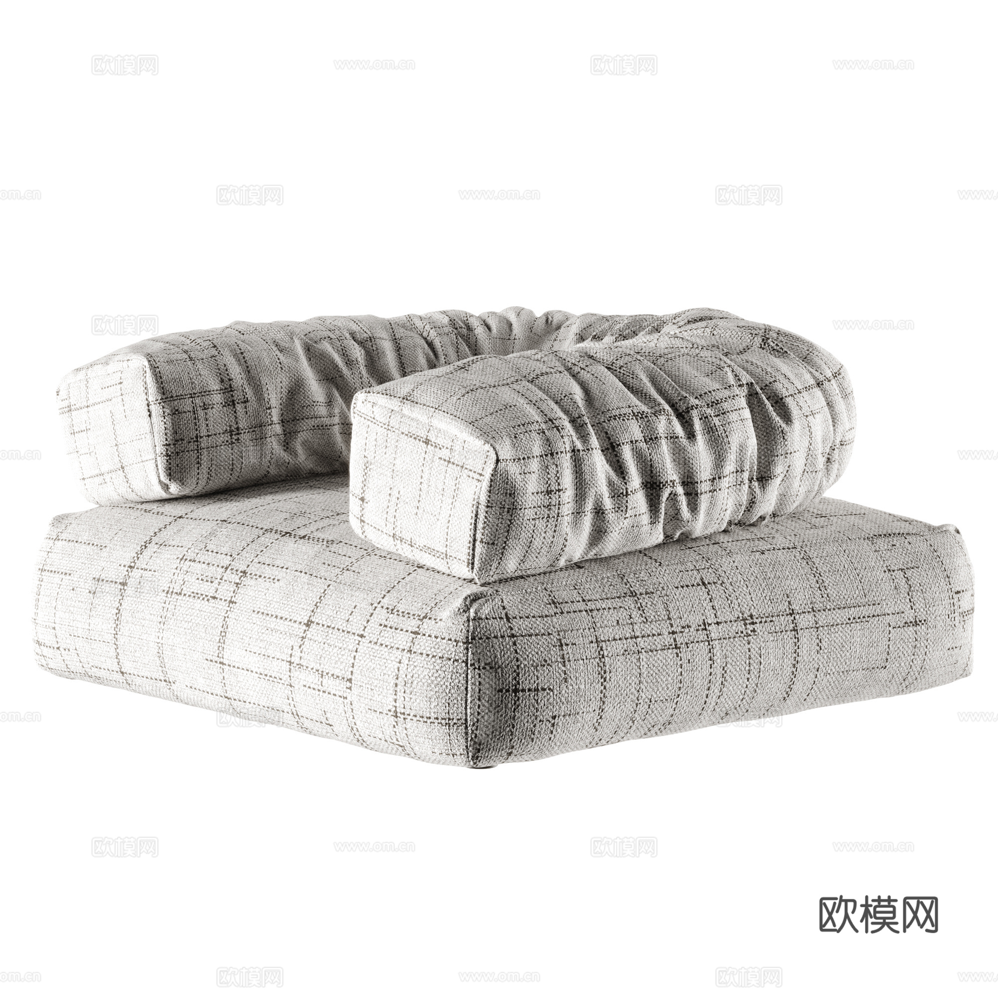 BOCA FLUX SOFA现代单人沙发 懒人沙发 模块沙发3d模型下载（渲染图3）