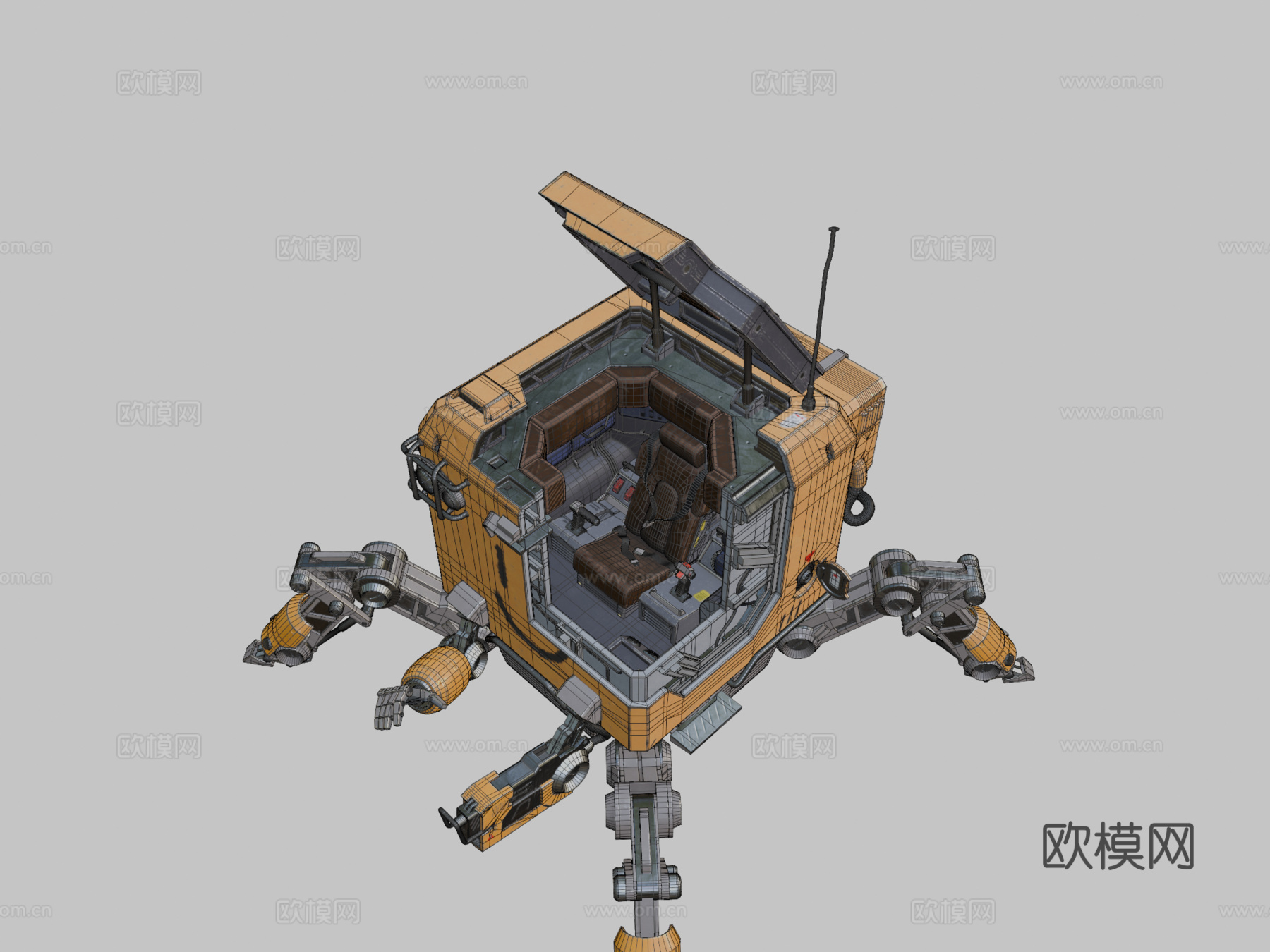 B0X机器人3d模型下载（渲染图2）