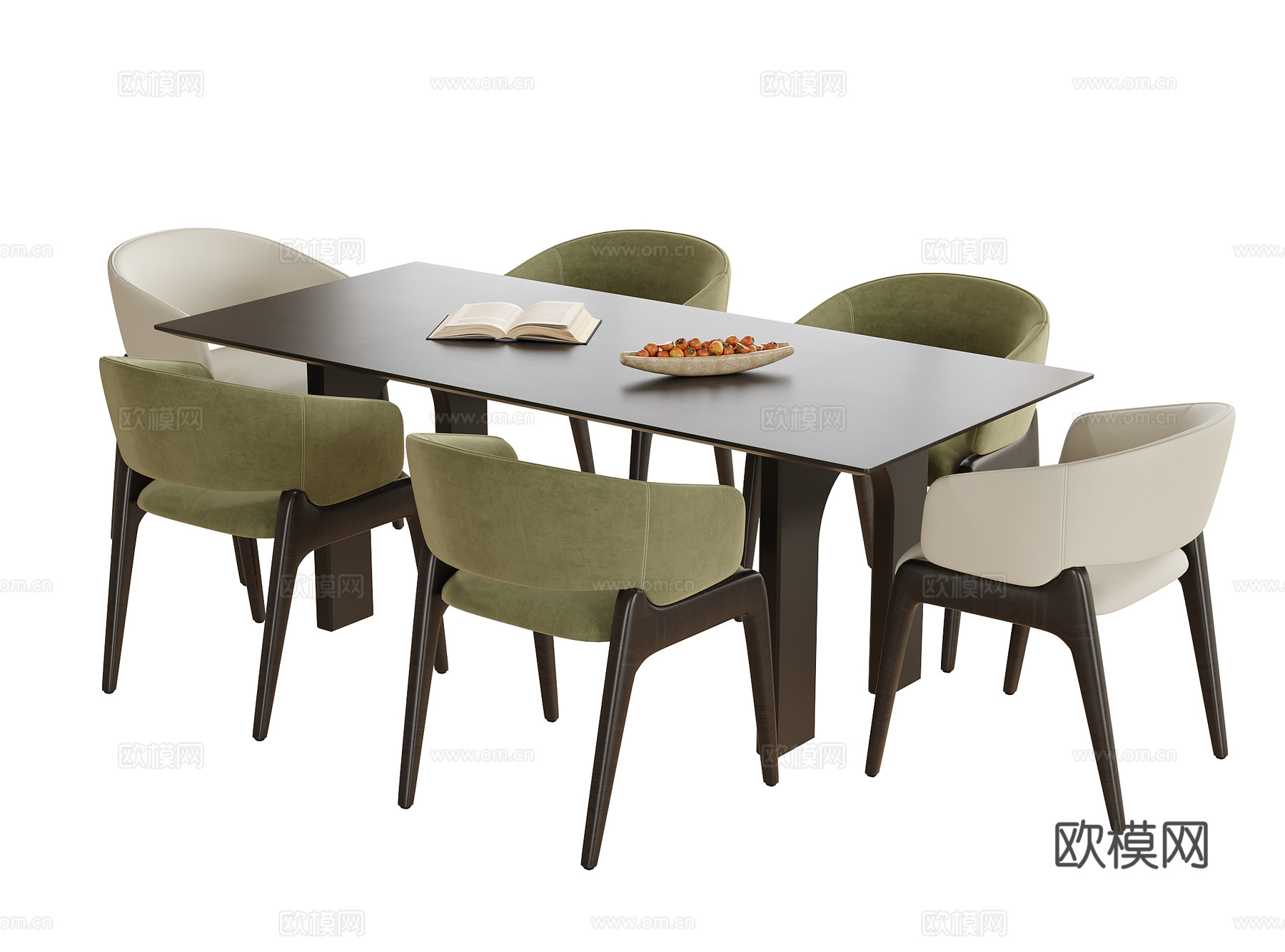 现代餐桌椅 餐椅su模型