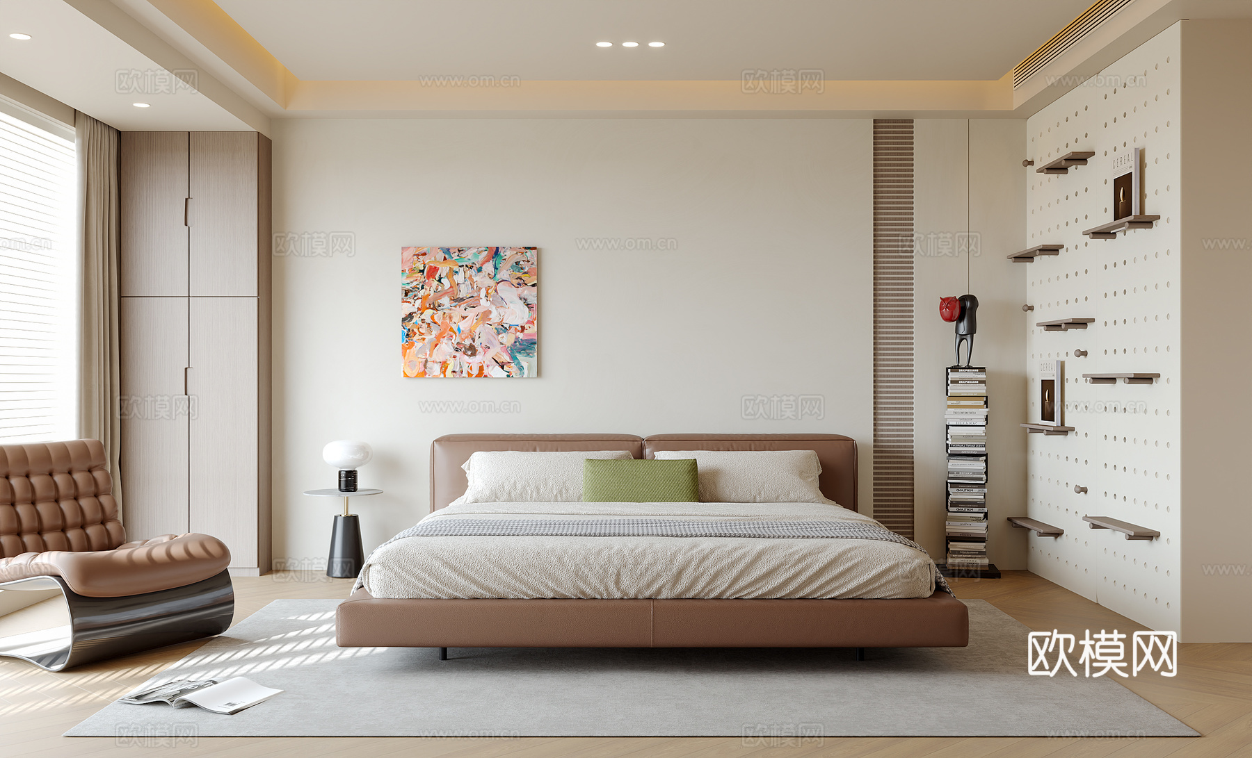 现代卧室su模型