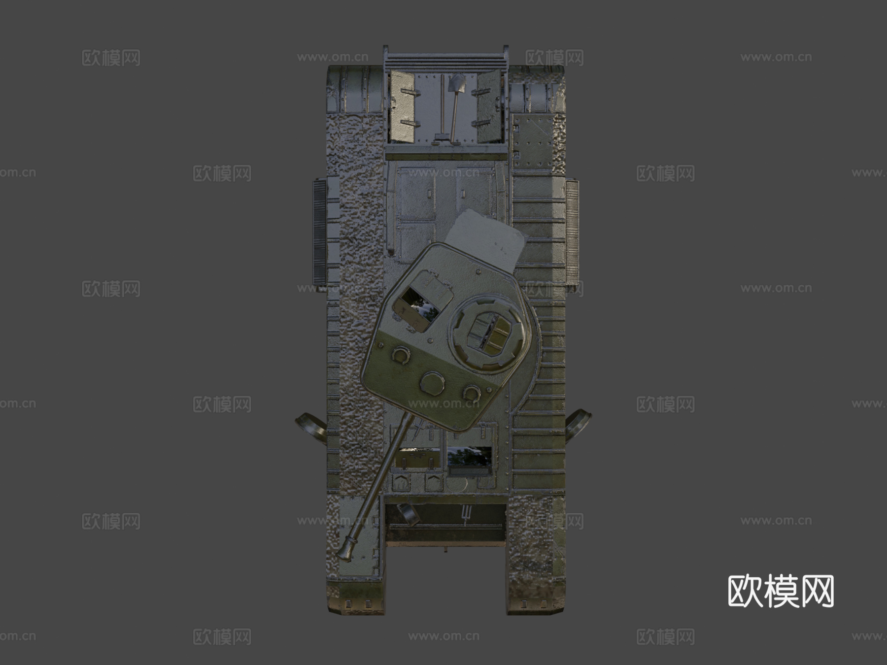 丘吉尔Mk.VII步兵坦克3d模型下载（渲染图8）