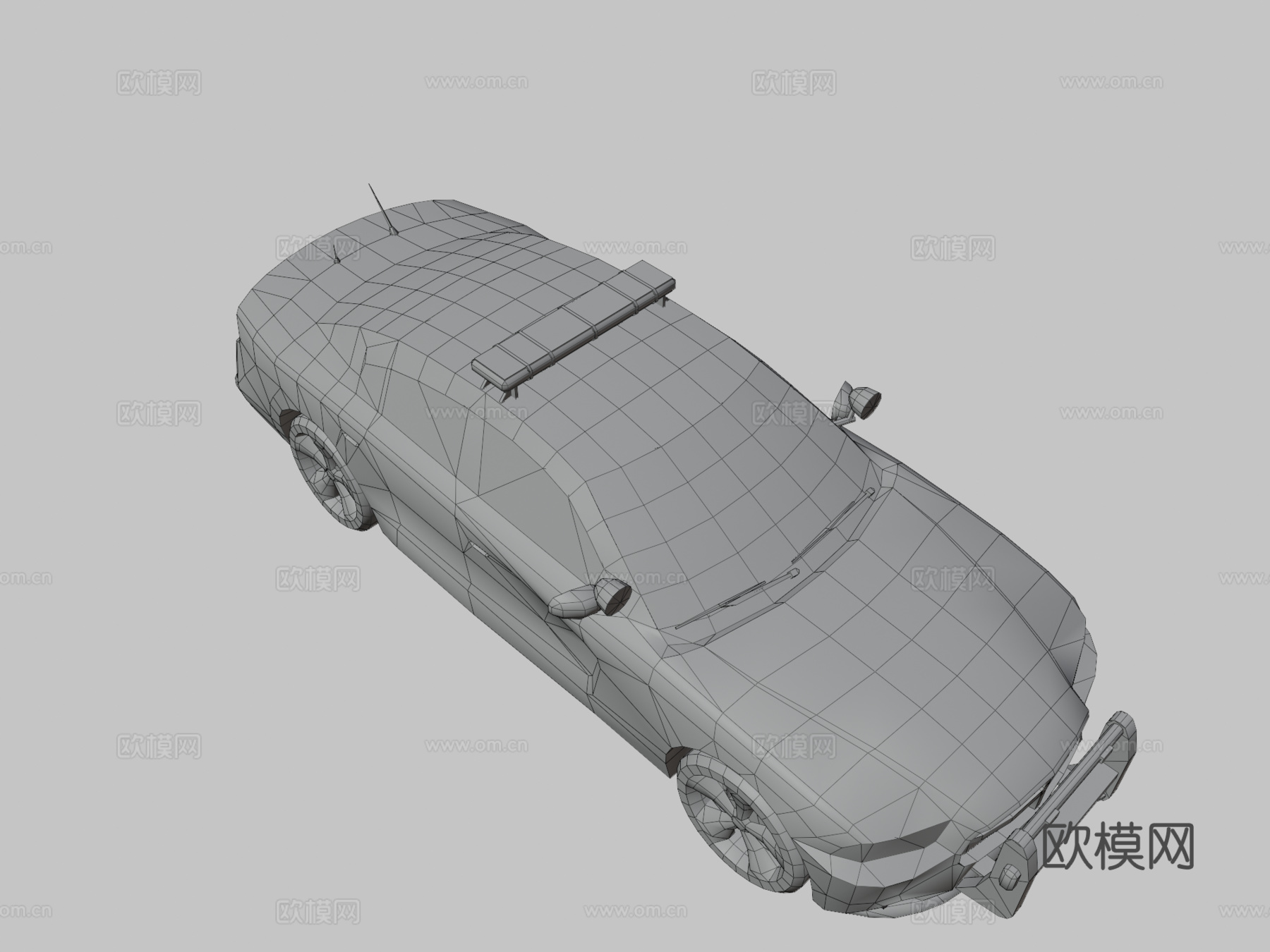 警车3d模型下载（渲染图3）