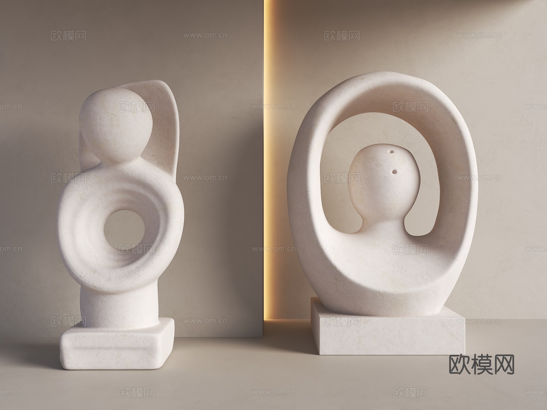 宅寂雕塑  现代雕塑 人物雕塑 抽象雕塑 雕摆件 雕塑小品su模型