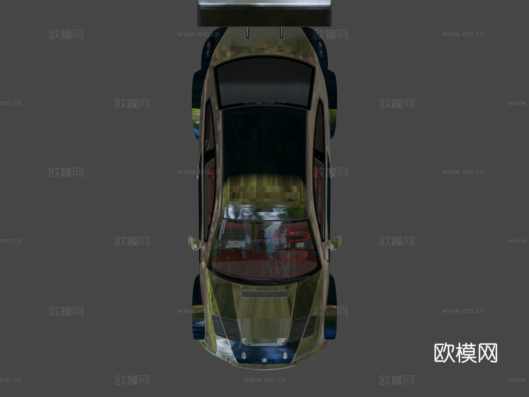 宝马M3 GTR-E46型（极品飞车-最高通缉）3d模型下载（渲染图7）