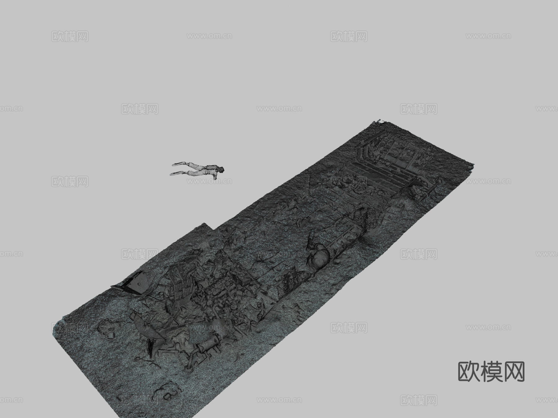 大发登陆艇03（ECU海事研究（J. McKinnon））3d模型下载（渲染图2）