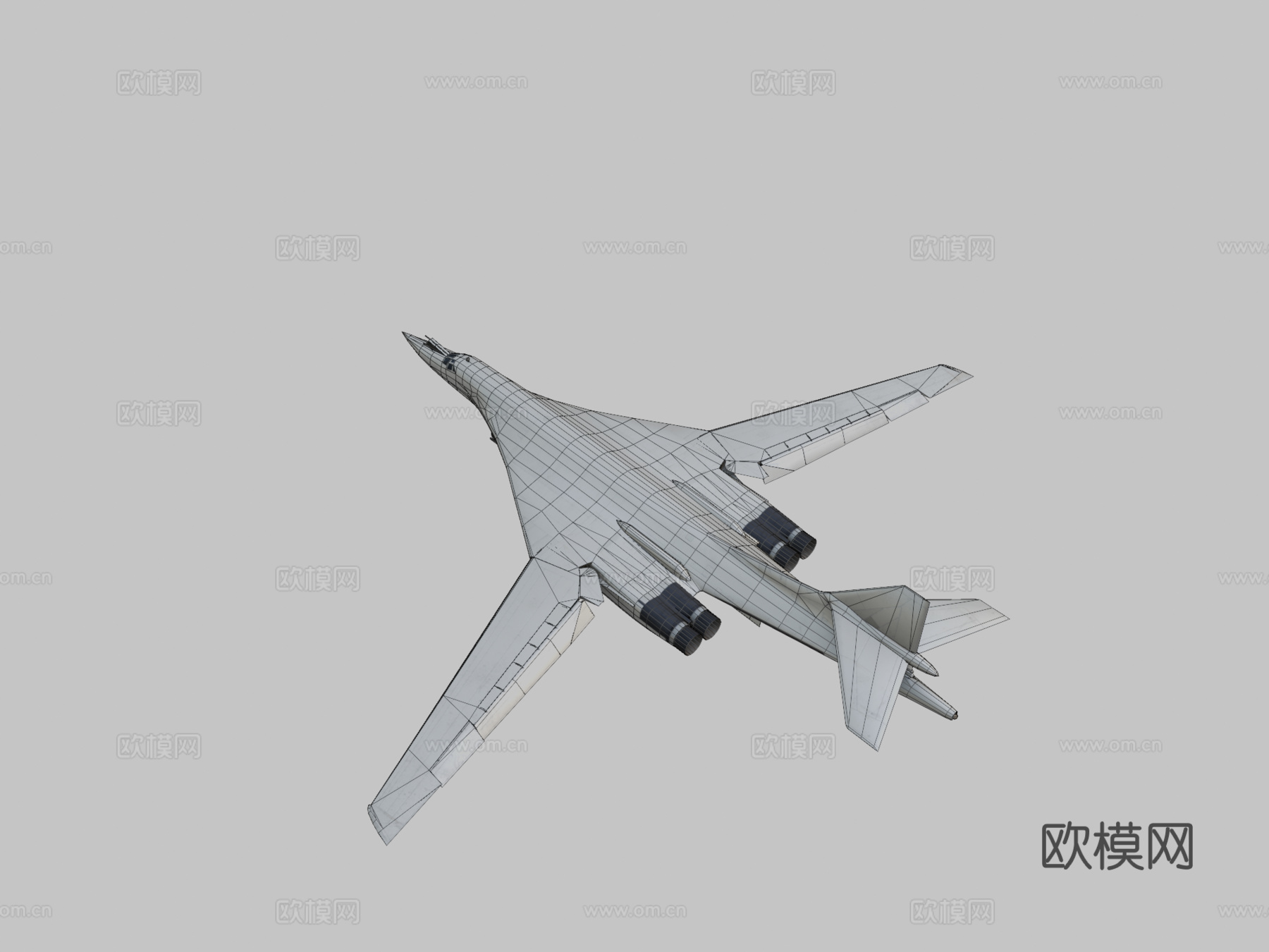 图-160型3d模型下载（渲染图2）