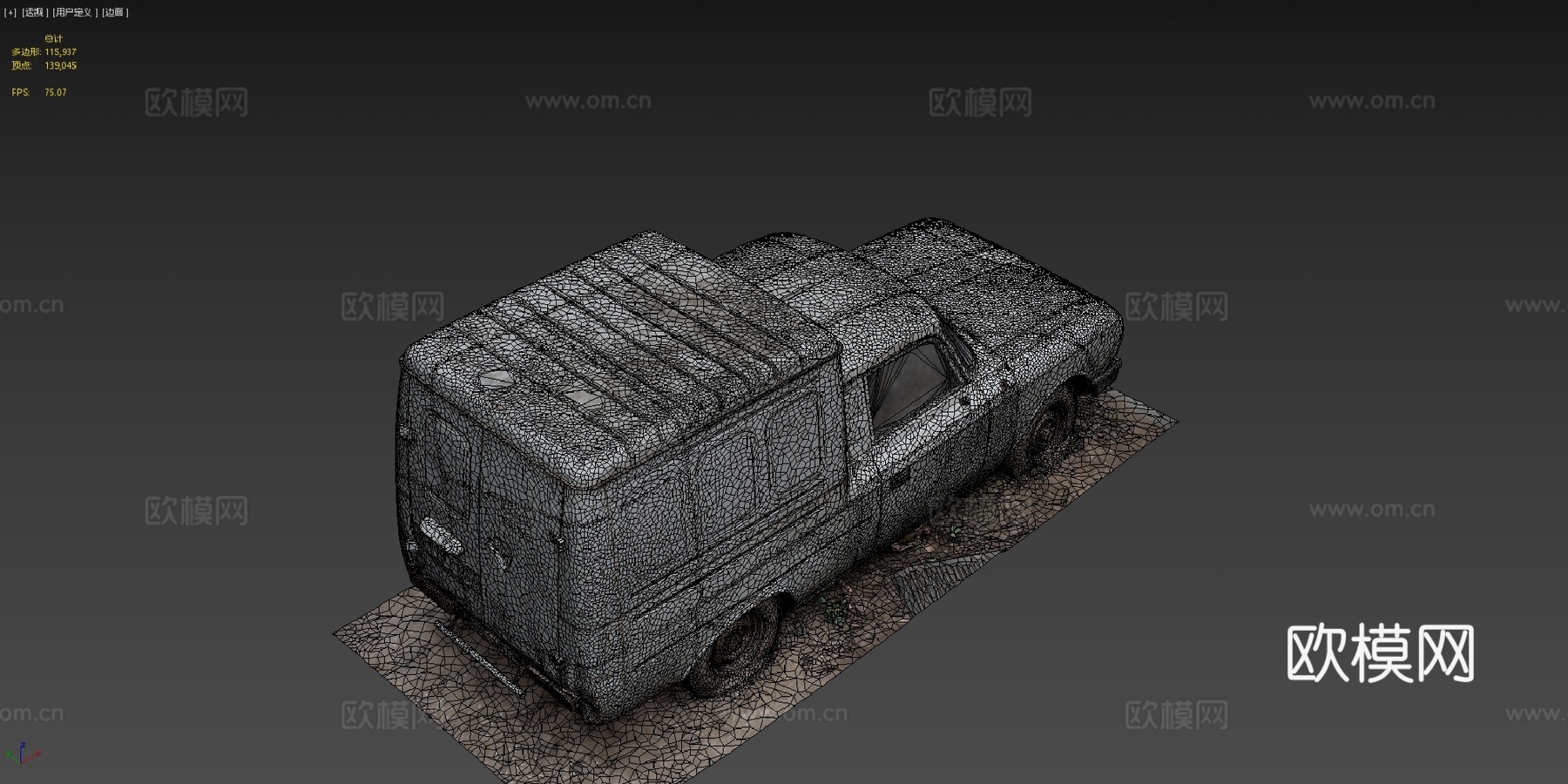 废弃苏联汽车—伊日-2715=馅饼=3d模型下载（渲染图4）