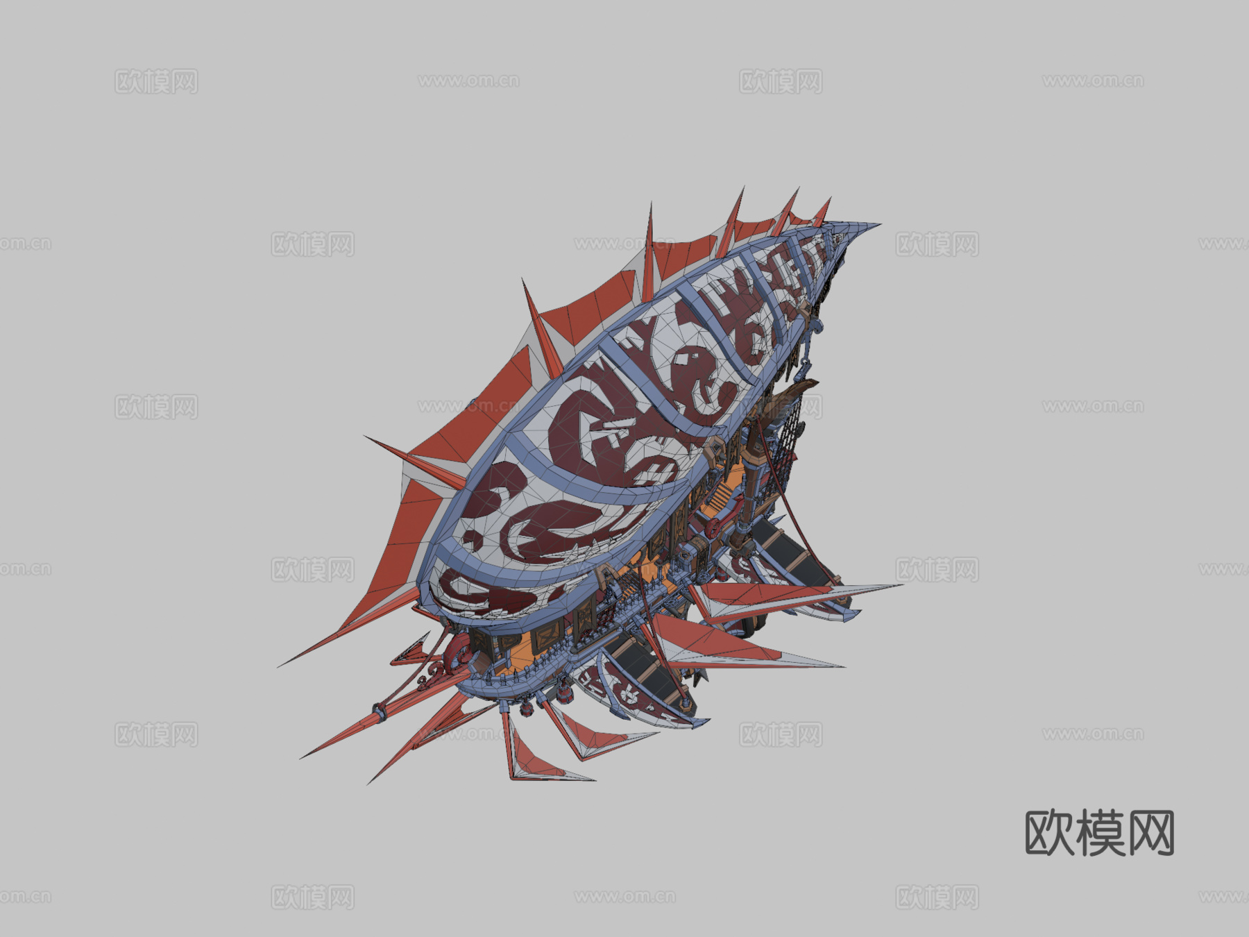 旅行者号3d模型下载（渲染图2）