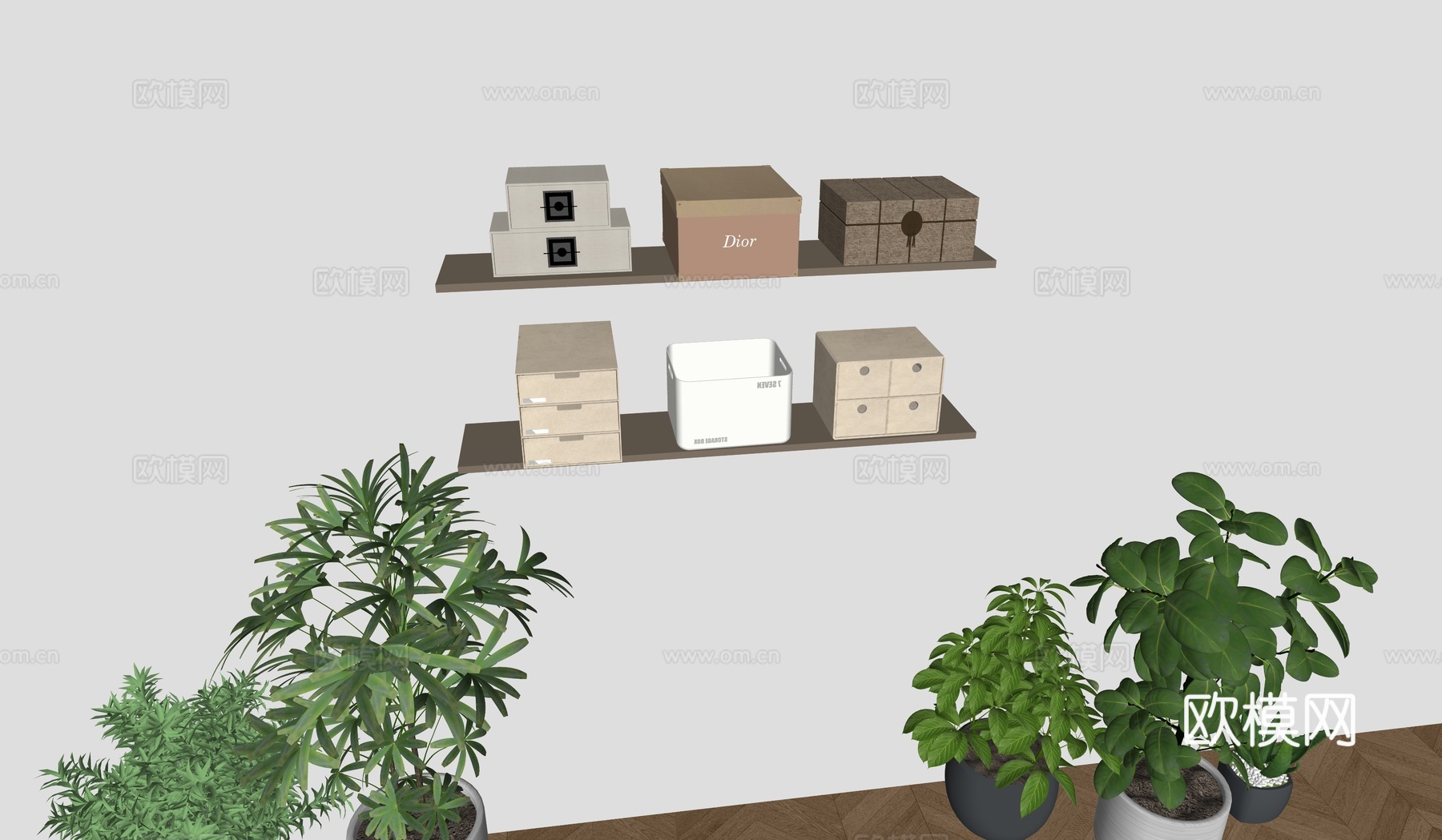 化妆品_收纳盒_礼品盒_化妆品盒_置物盒_储物盒_茶叶盒su模型