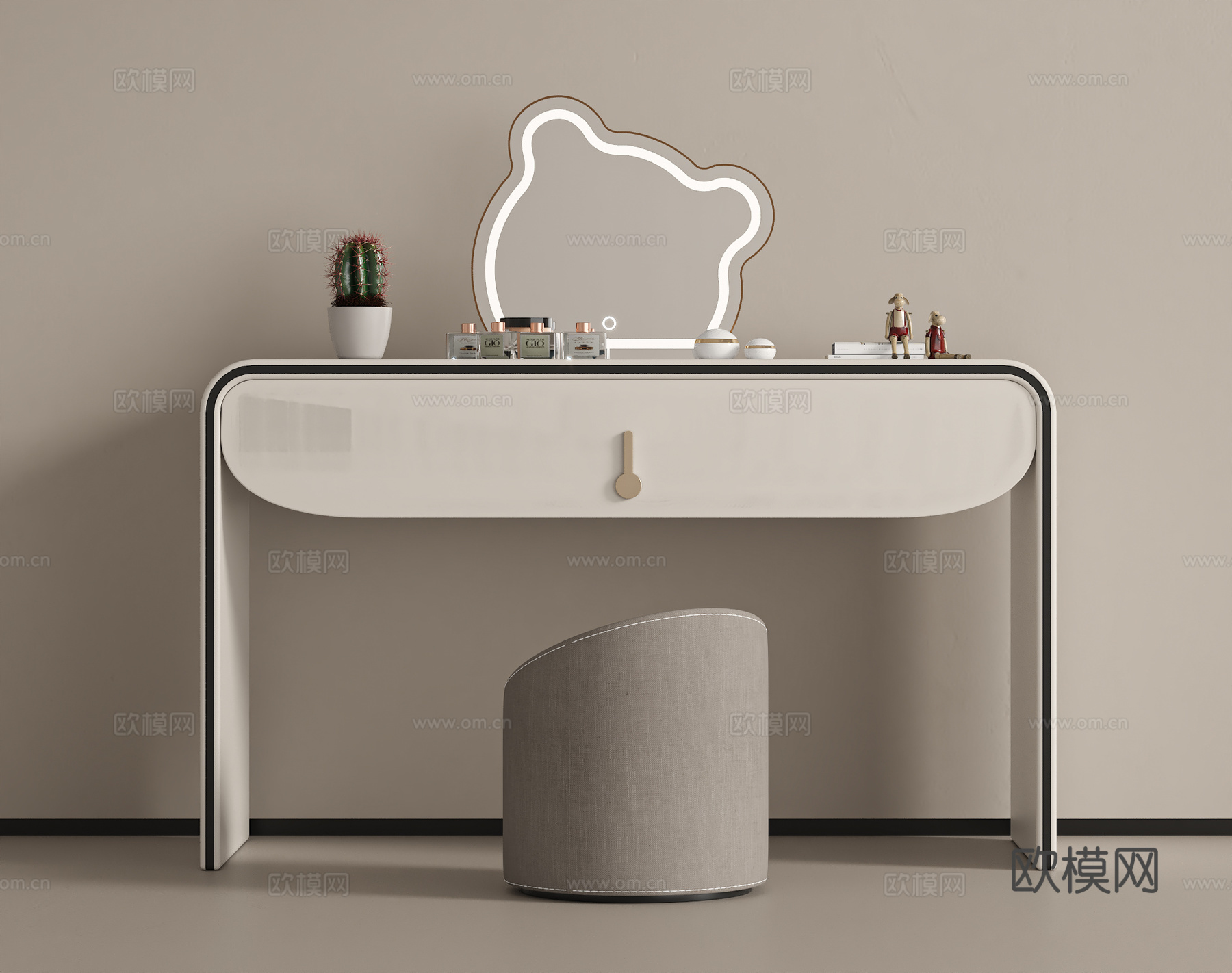 现代梳妆台su模型