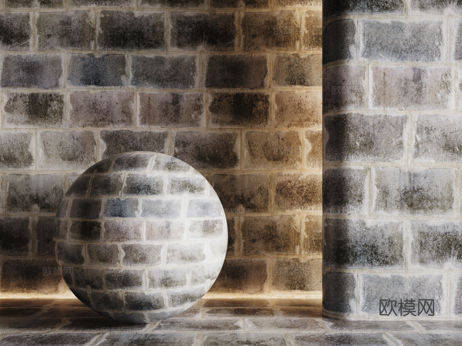 现代砖墙 青石砖墙 脏旧砖墙 仿古砖墙 工业砖墙su模型