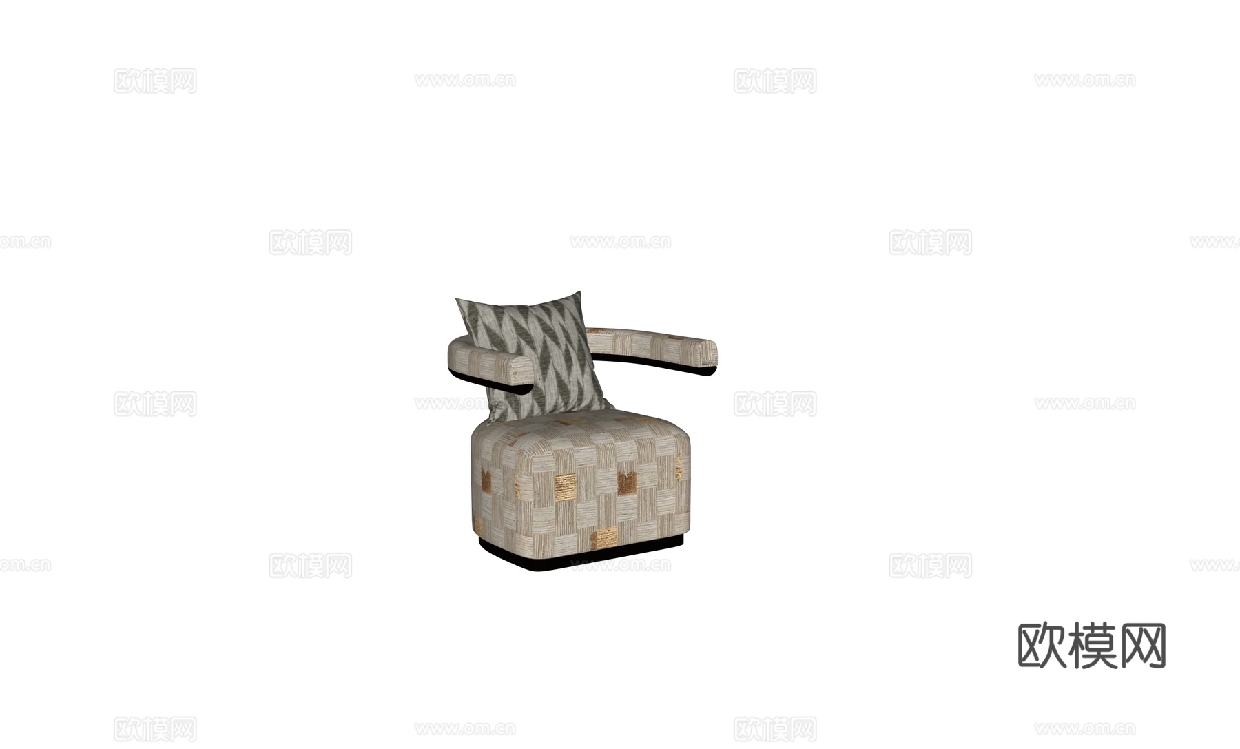 现代休闲沙发椅su模型