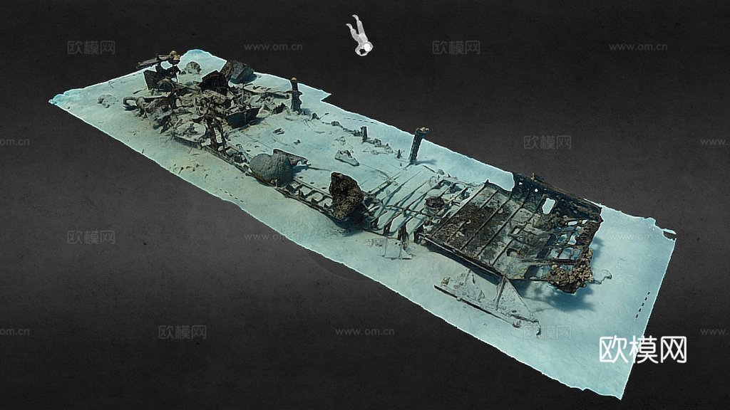 大发登陆艇03（ECU海事研究（J. McKinnon））3d模型下载（渲染图1）