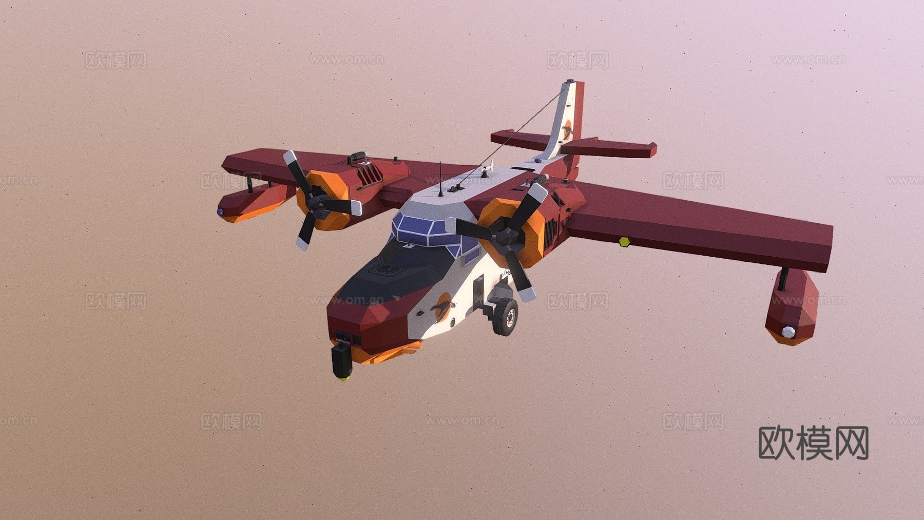 格鲁曼G-21鹅 - 风暴工厂3d模型下载（渲染图1）