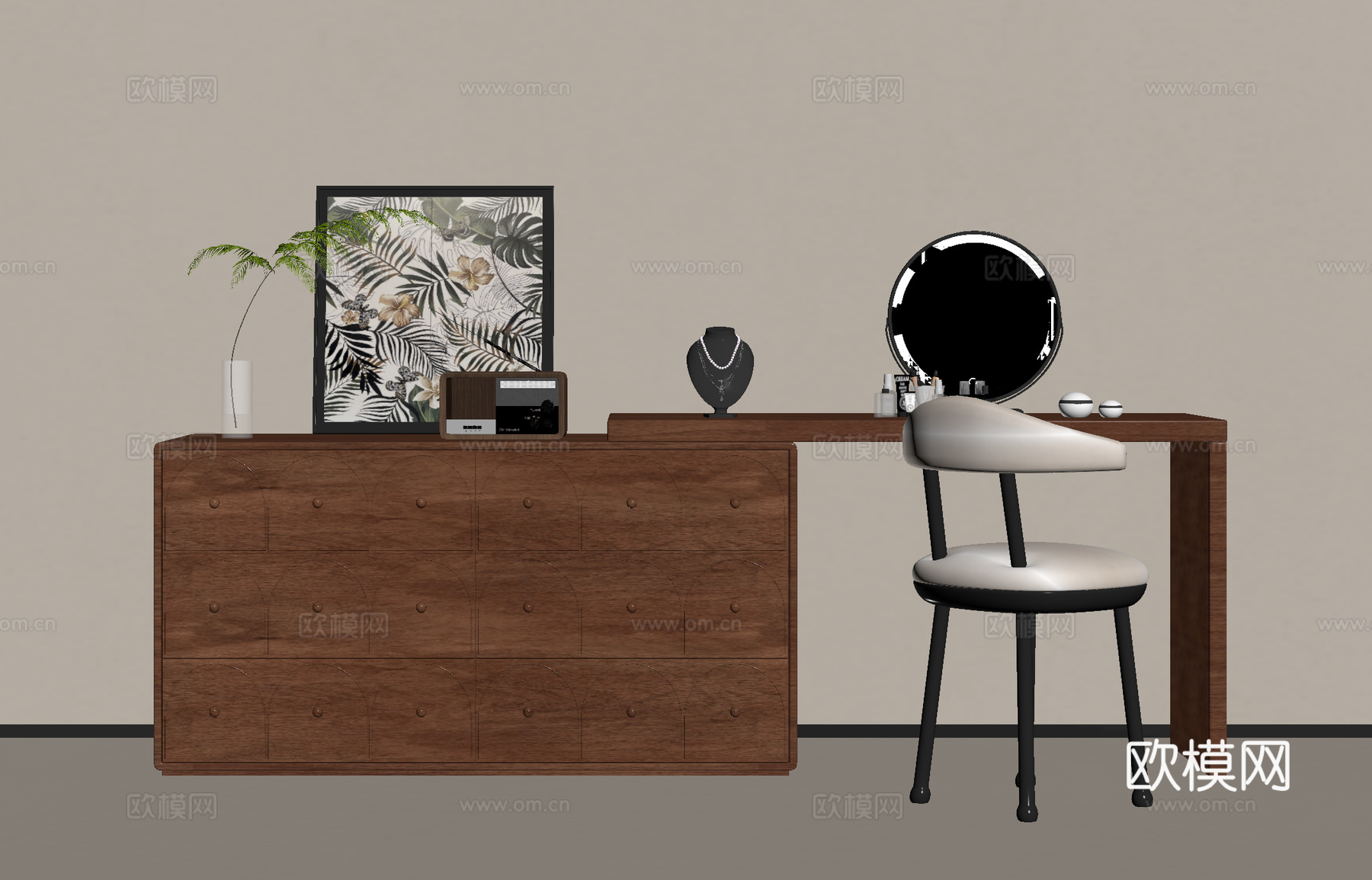 中古梳妆台su模型