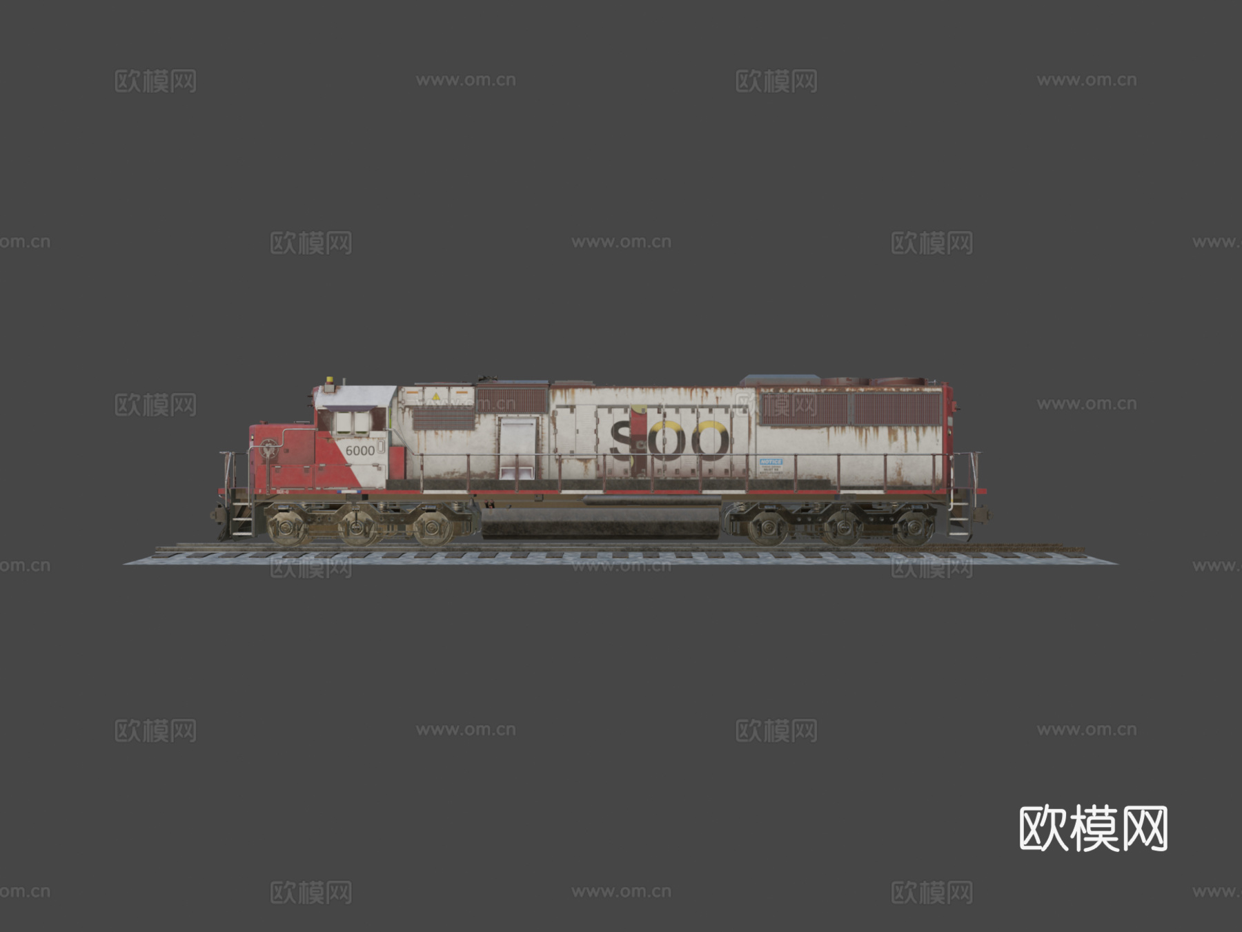 火车_引擎3d模型下载（渲染图6）