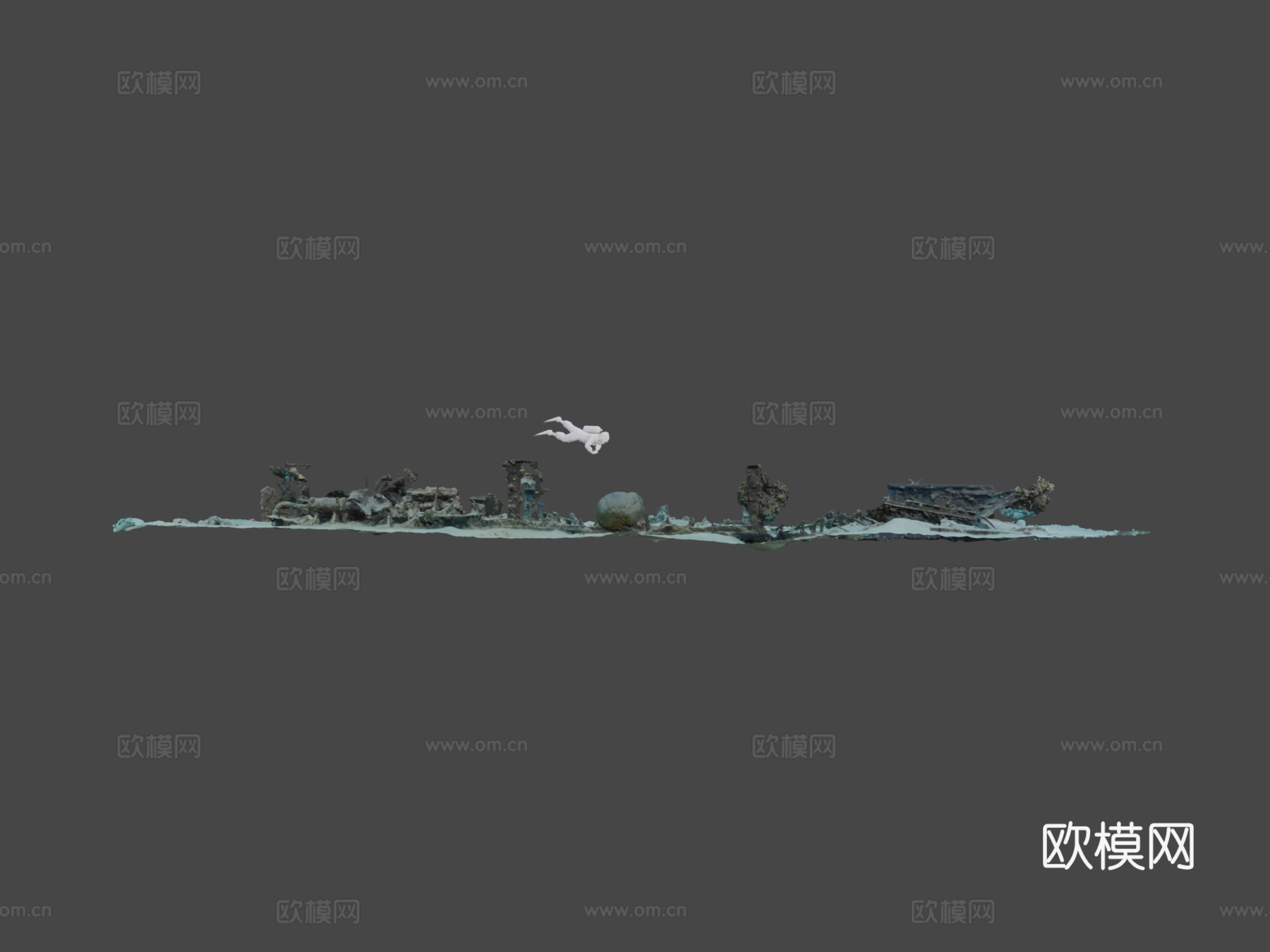 大发登陆艇03（ECU海事研究（J. McKinnon））3d模型下载（渲染图6）