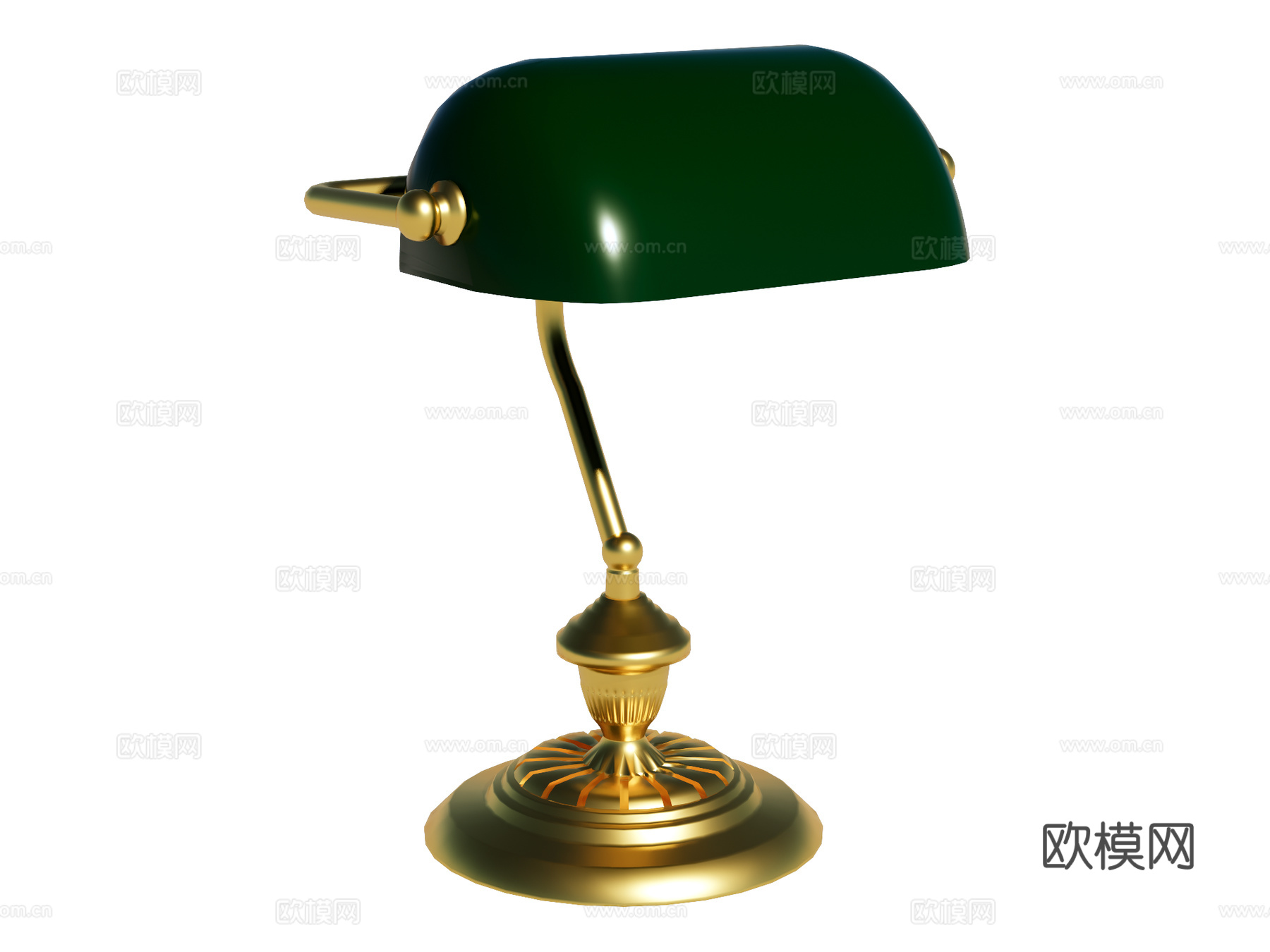 台灯 装饰灯具 氛围灯具 金属台灯 银行家台灯su模型