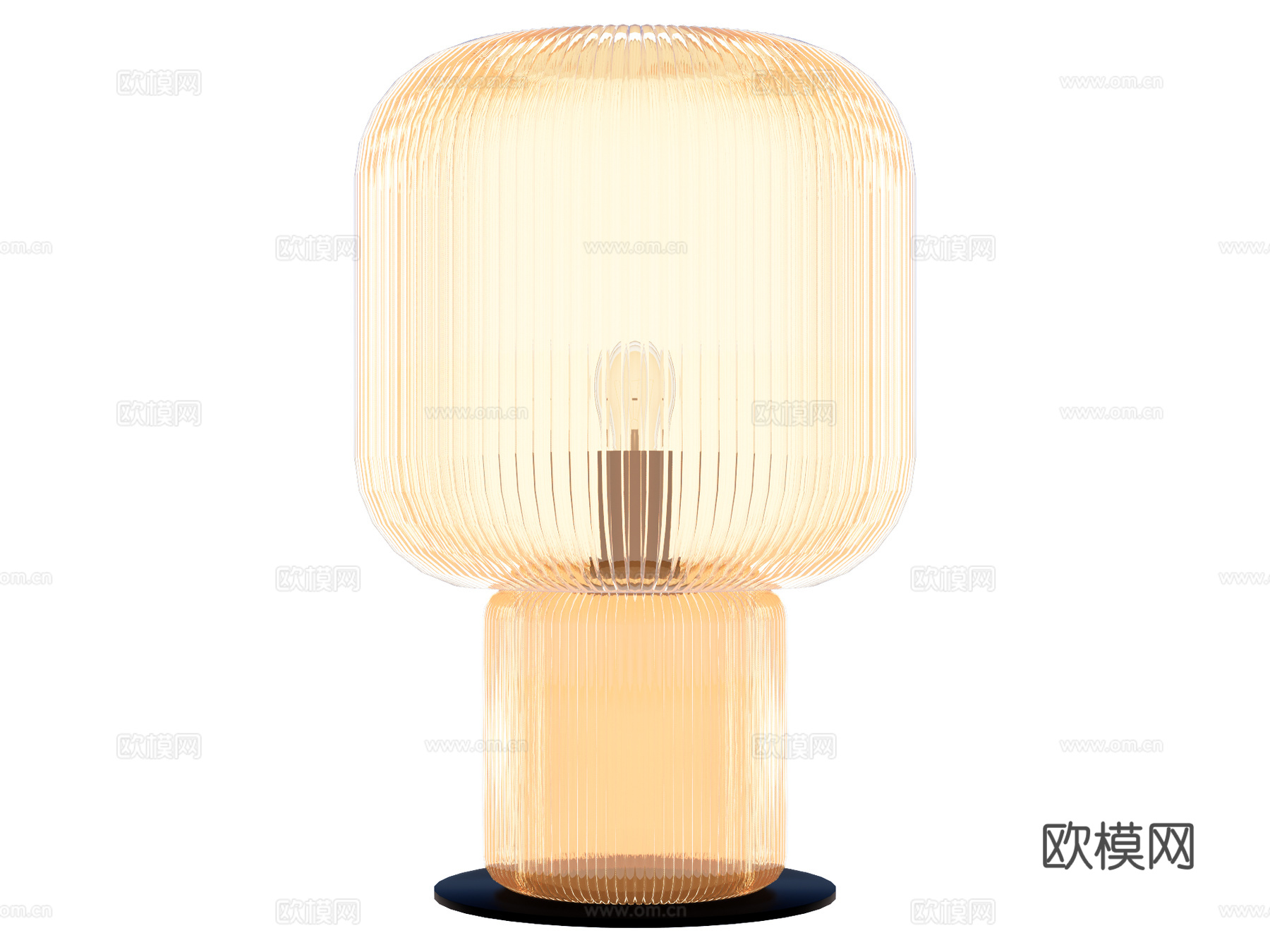台灯 装饰灯具 氛围灯具 玻璃台灯su模型