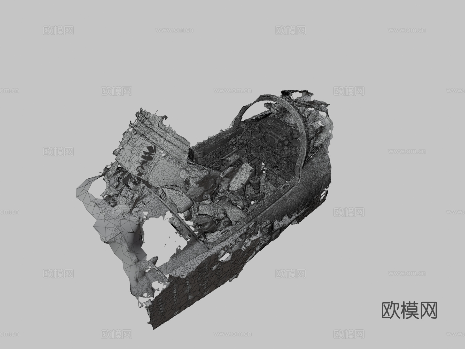 米格-23MF驾驶舱摄影测量3d模型下载（渲染图3）