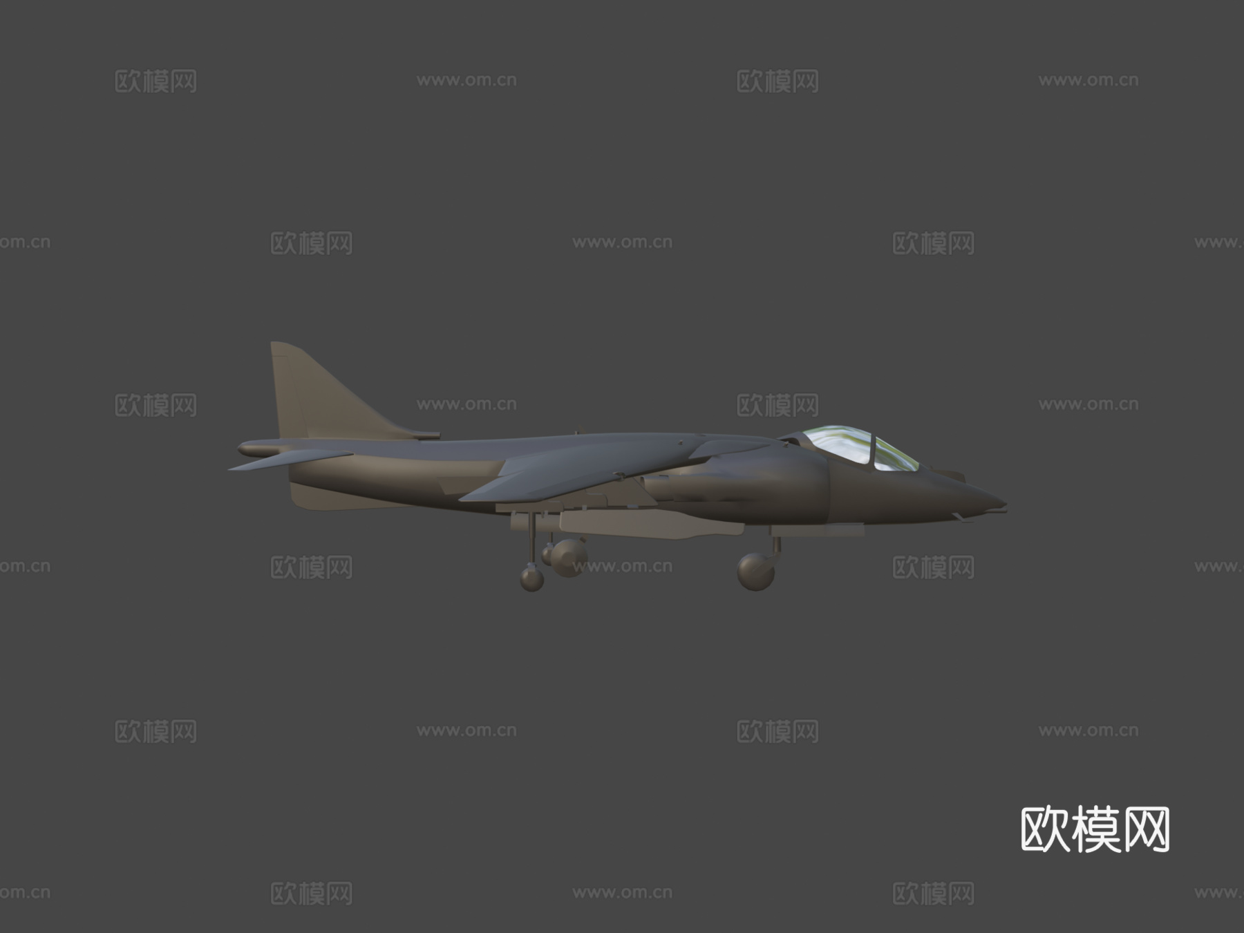 鹞式II喷气战斗机3d模型下载（渲染图6）