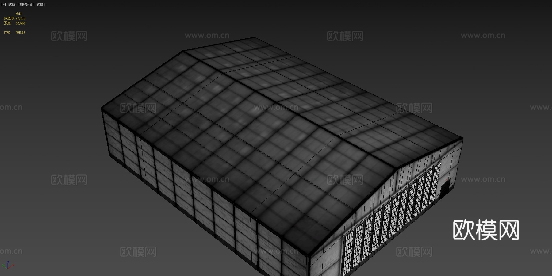 飞机机库3d模型下载（渲染图4）