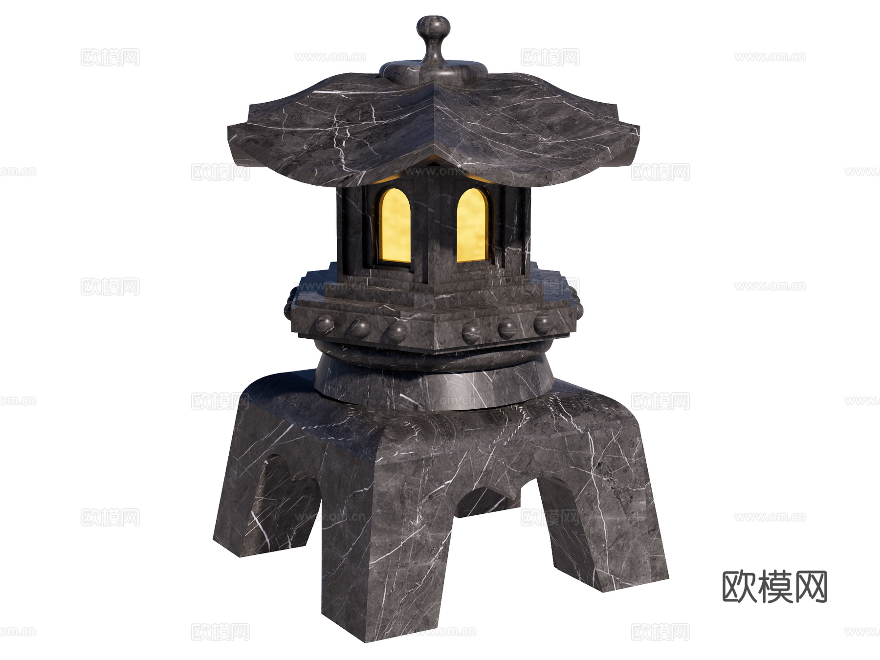 石灯 石灯笼 庭院灯 园林灯 园林景观构件su模型