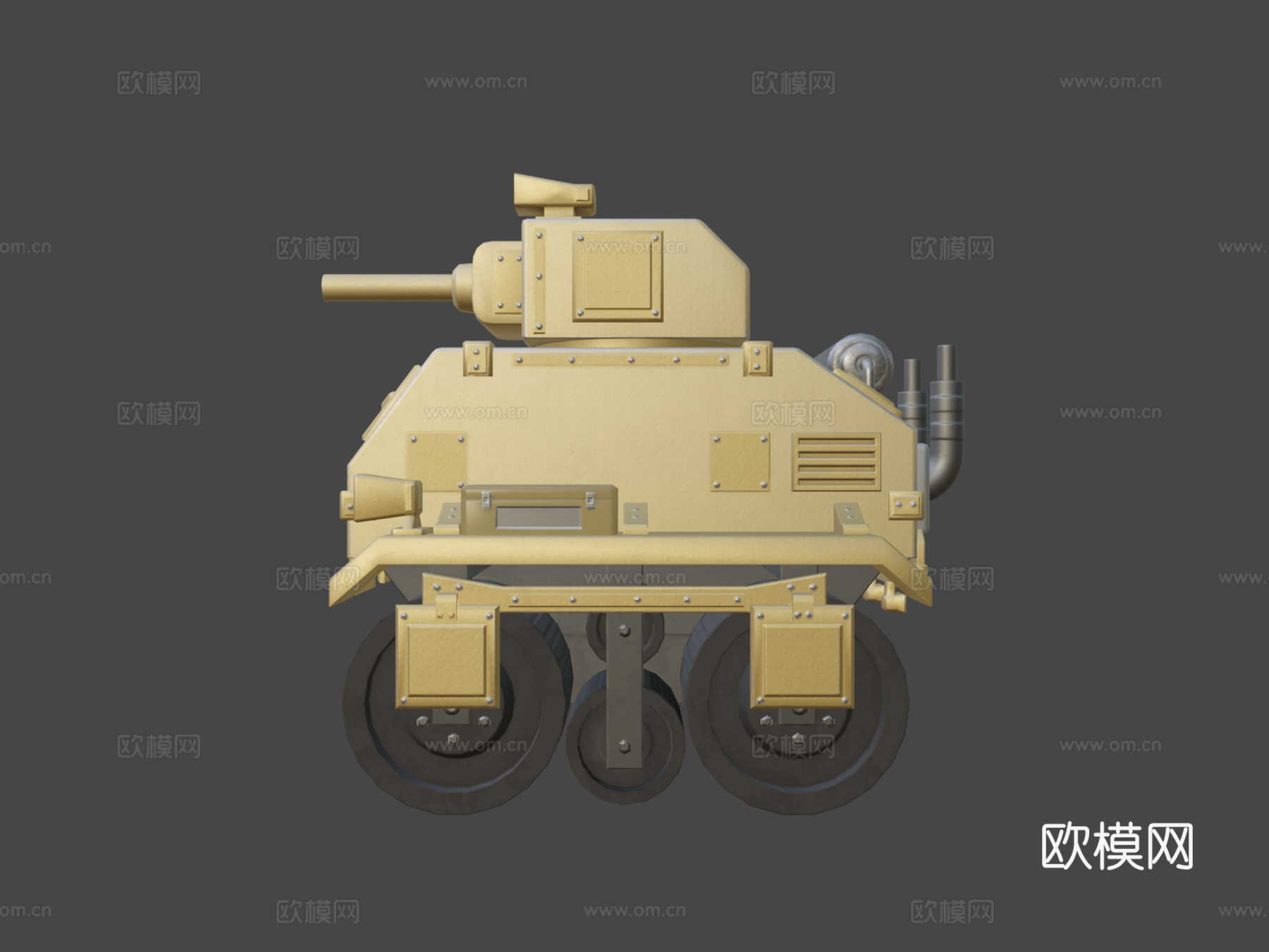 小型坦克3d模型下载（渲染图7）