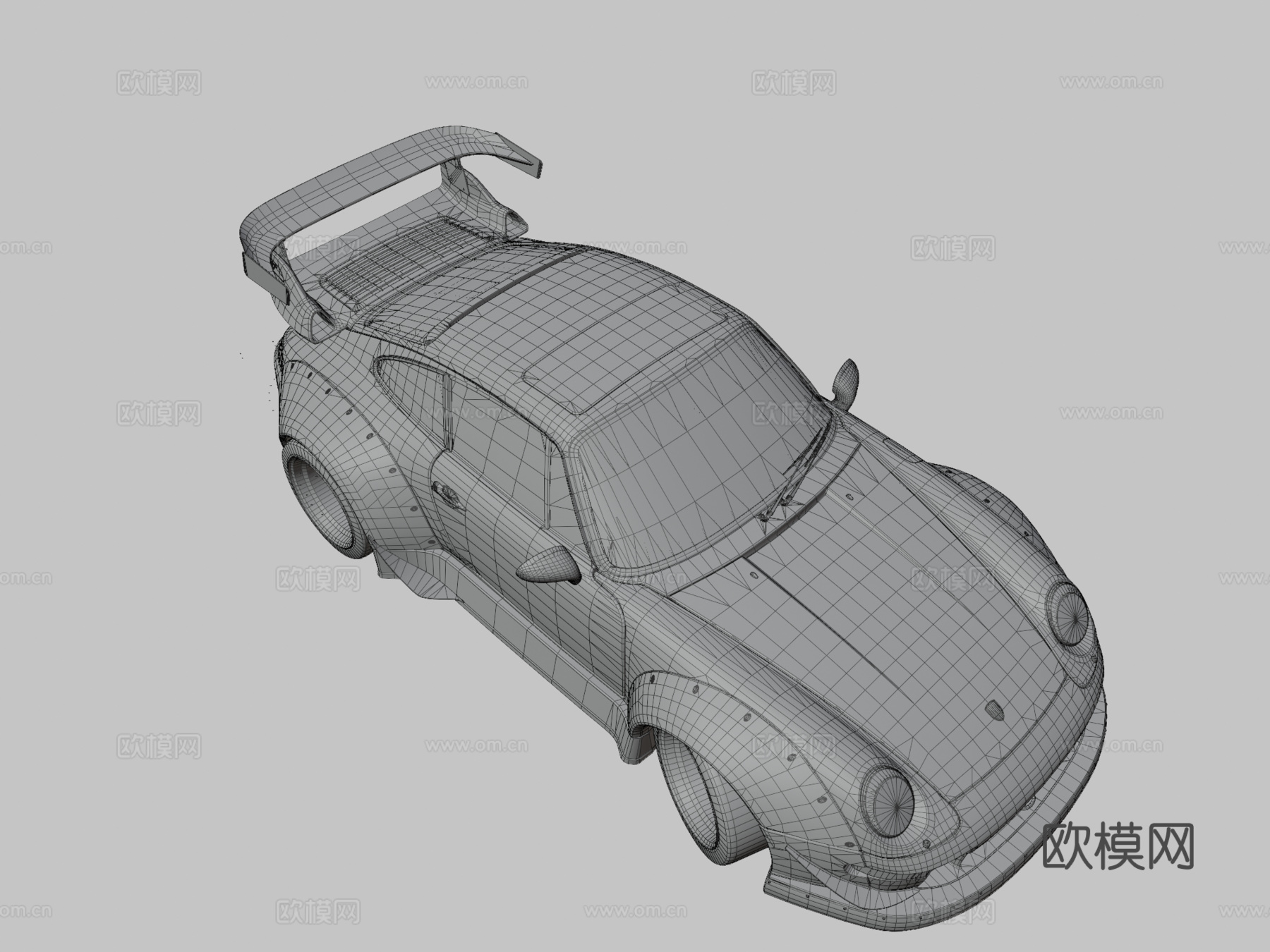 保时捷911 RWB（993）3d模型下载（渲染图3）