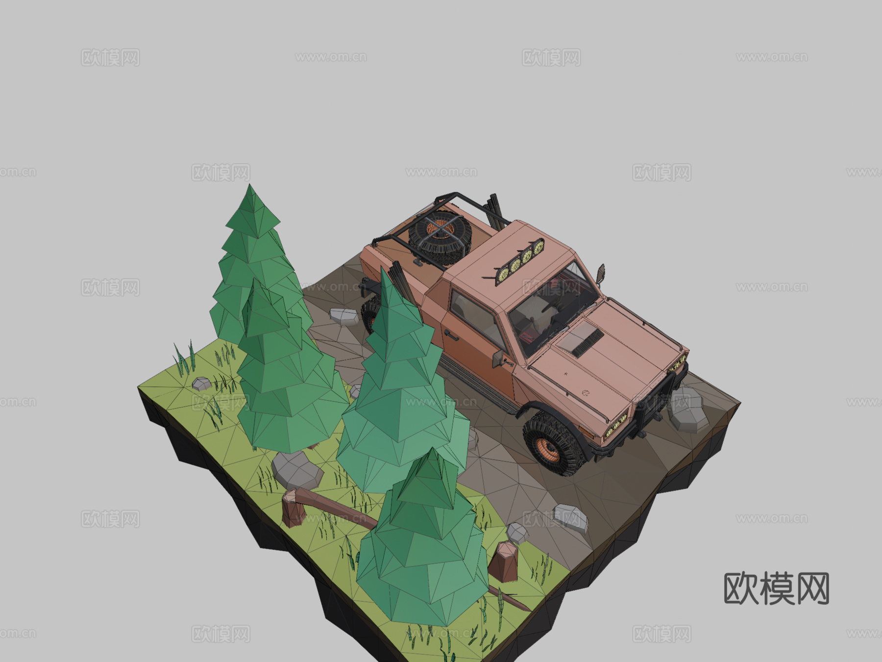 越野车 #1 - 风格化3d模型下载（渲染图2）