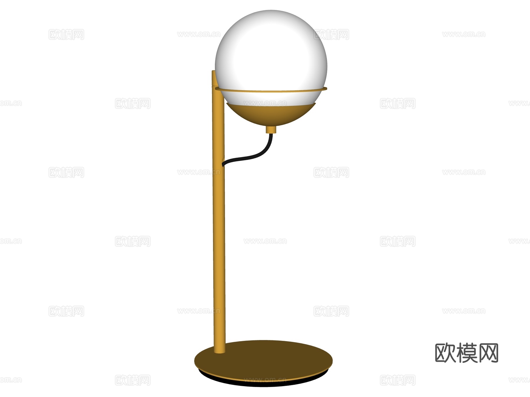 台灯 装饰灯具 氛围灯具 金属台灯su模型