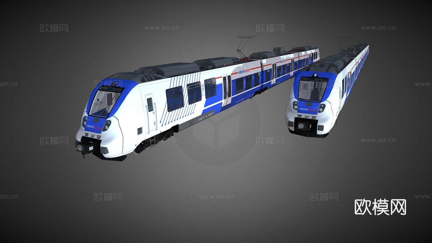 庞巴迪Talent 2-BR 442-国家快车3d模型下载（渲染图1）