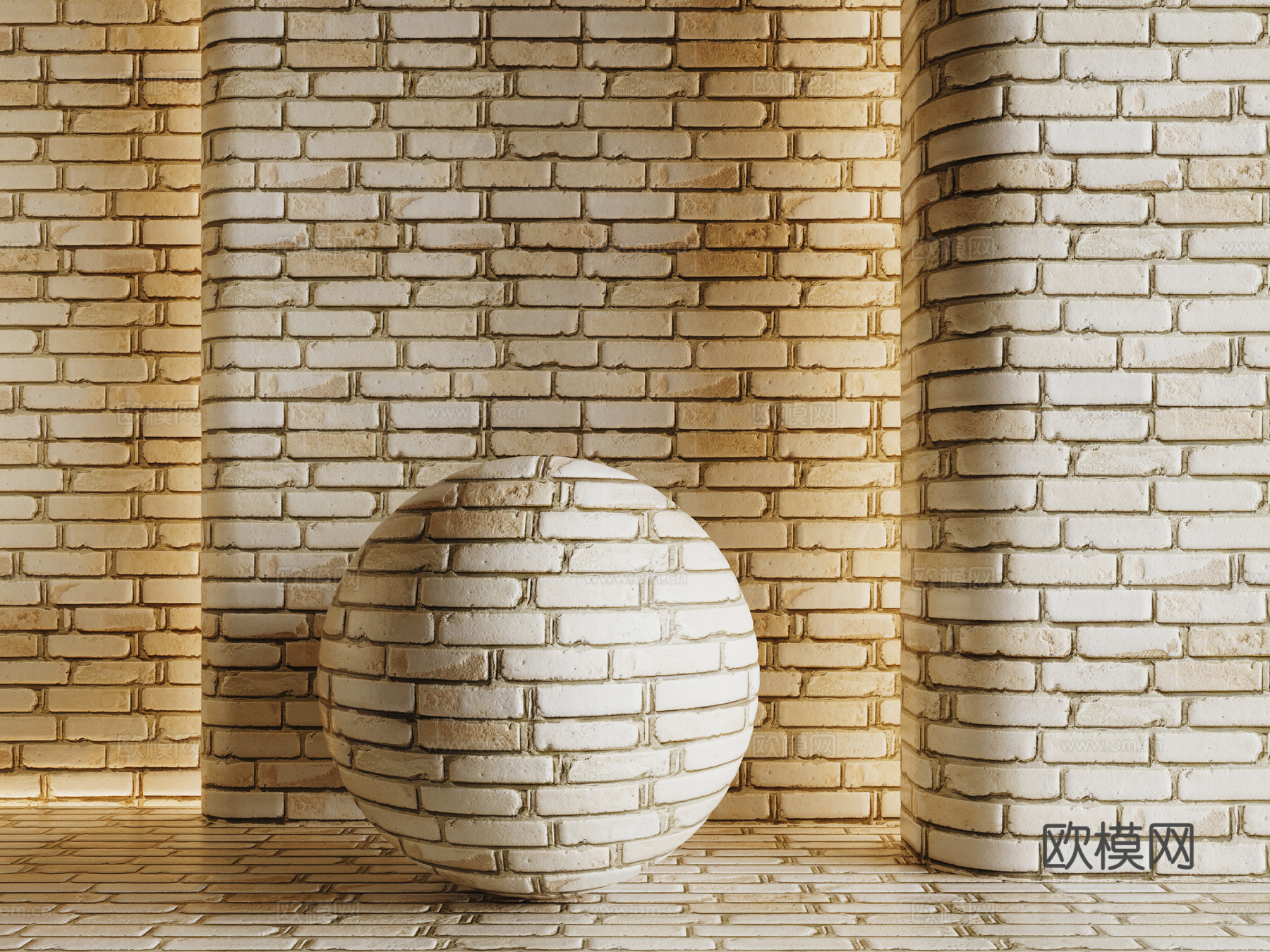 现代砖墙 青石砖墙 脏旧砖墙 仿古砖墙 工业砖墙su模型