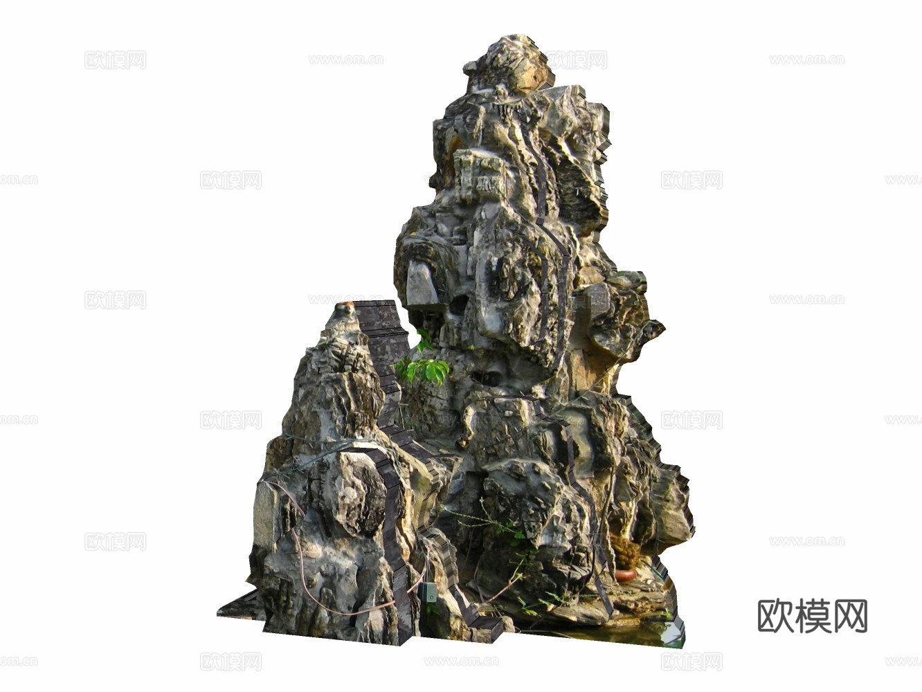 假山置石su模型