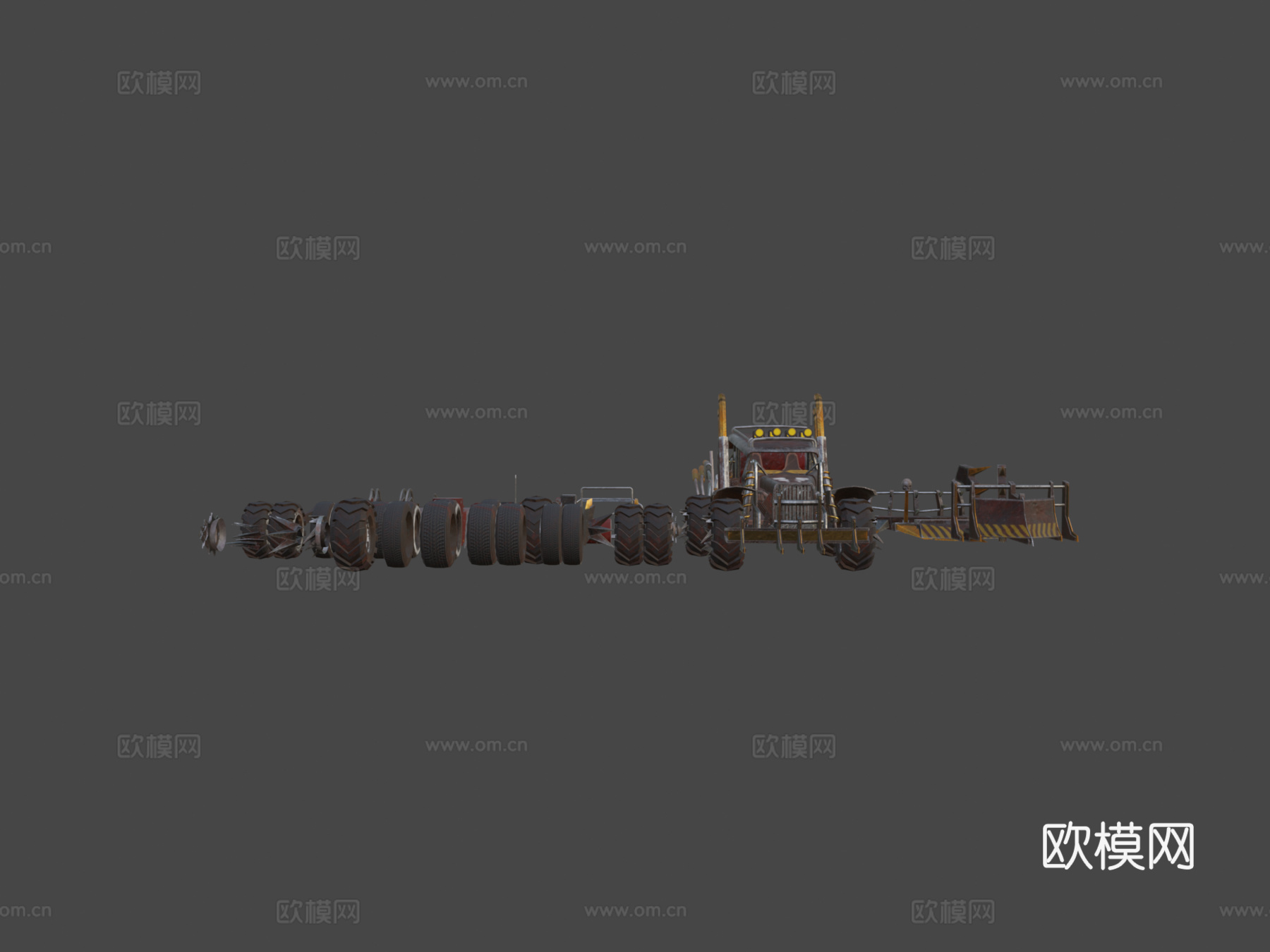 末日越野车模块化包3d模型下载（渲染图6）