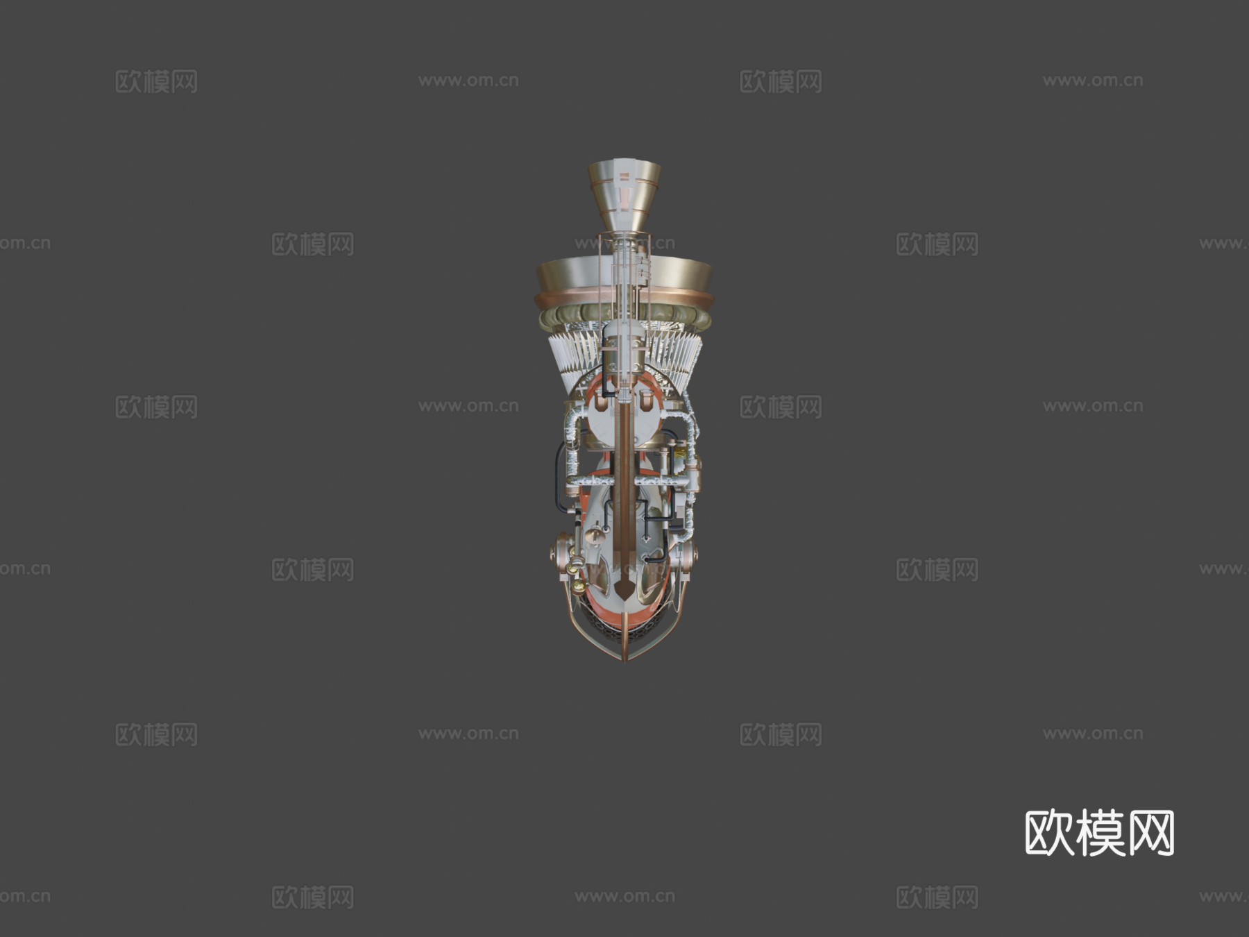 船_蒸汽朋克3d模型下载（渲染图5）