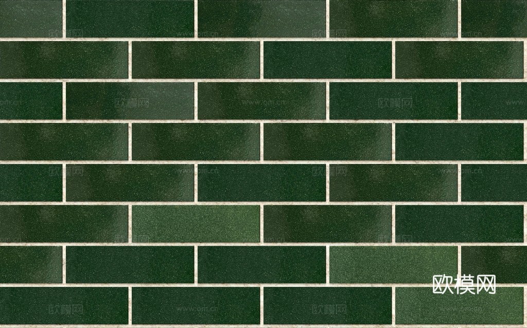 绿色长条外墙砖