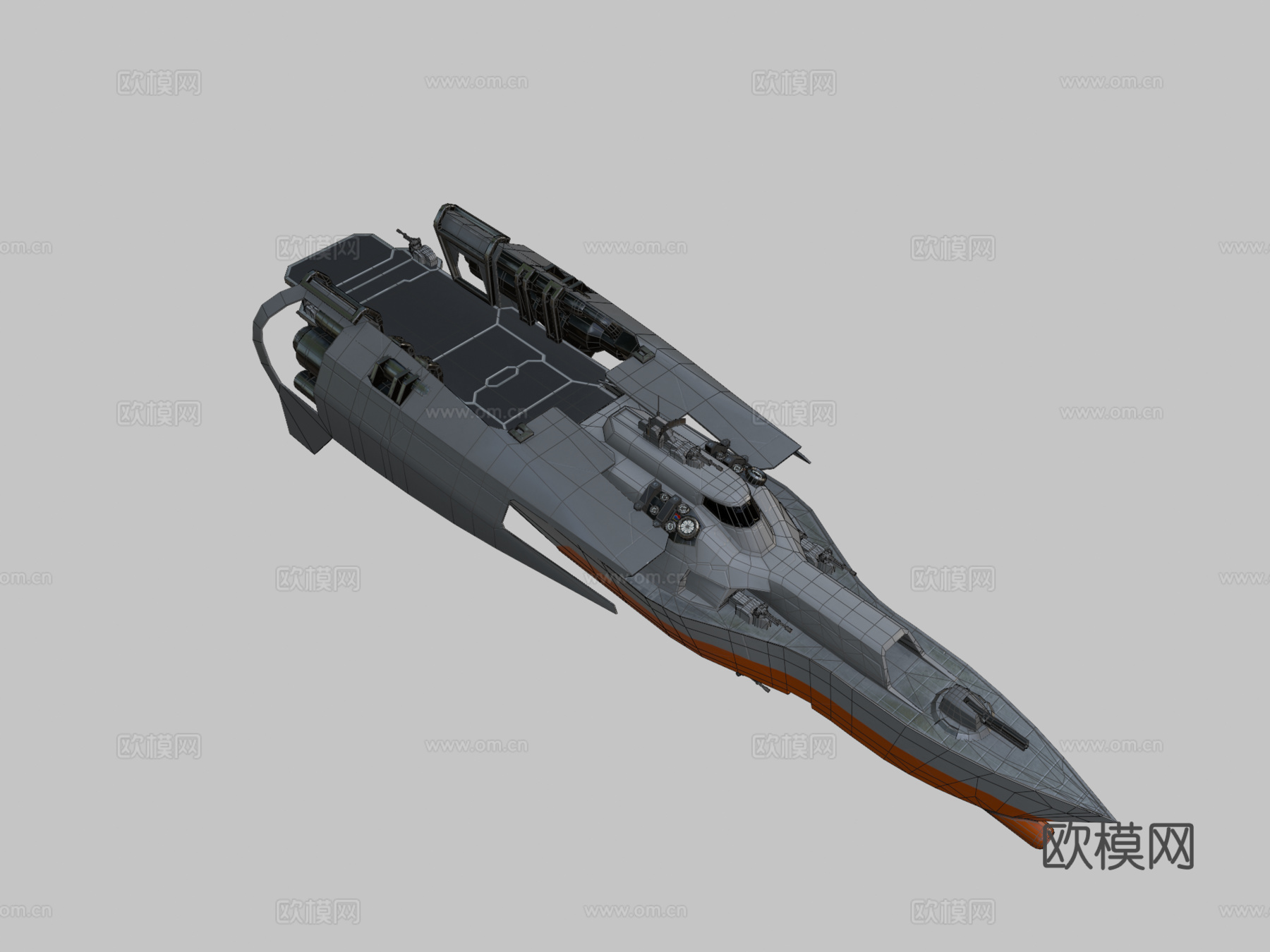 太空船3d模型下载（渲染图2）