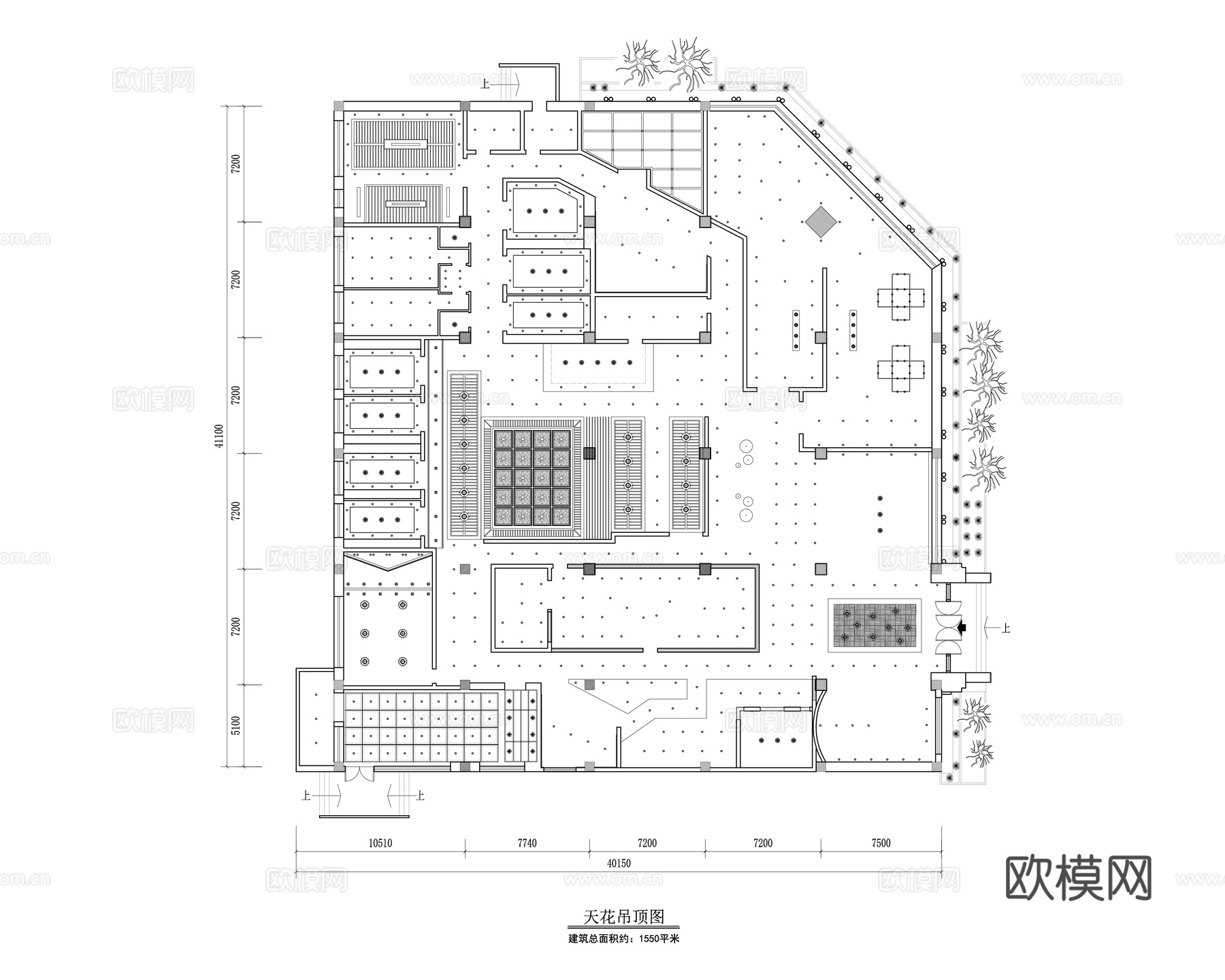 会所装修施工图cad施工图