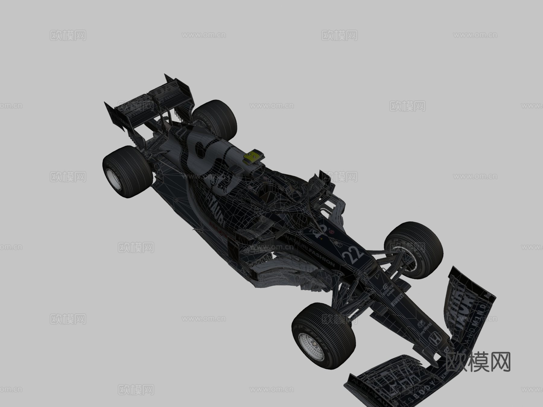 F1 2021 阿尔法托利AT023d模型下载（渲染图2）